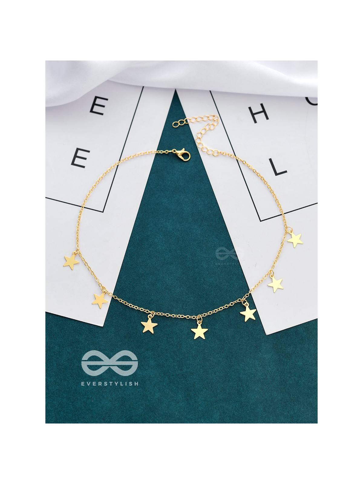 A Starry Statement - Golden Casual Neckpiece With Anti-Tarnish Coating 