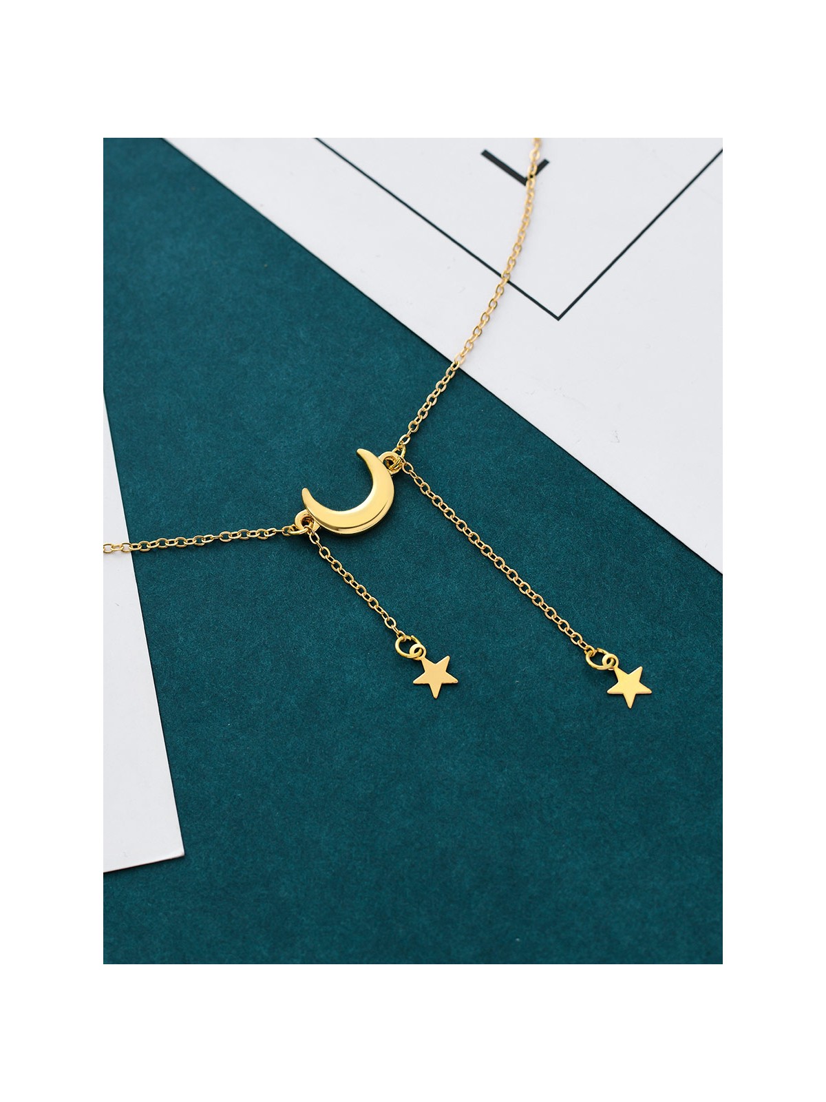 The Beauty Of The Night - Golden Statement Neckpiece With Anti-Tarnish Coating 