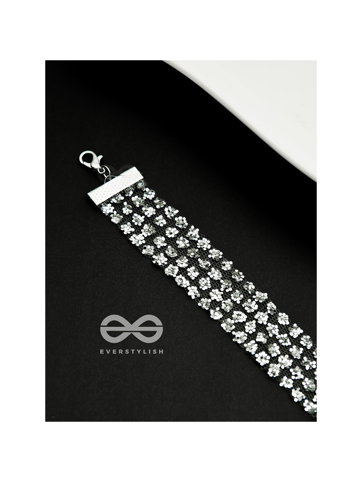 Shimmer on My Neck - Statement Silver Choker