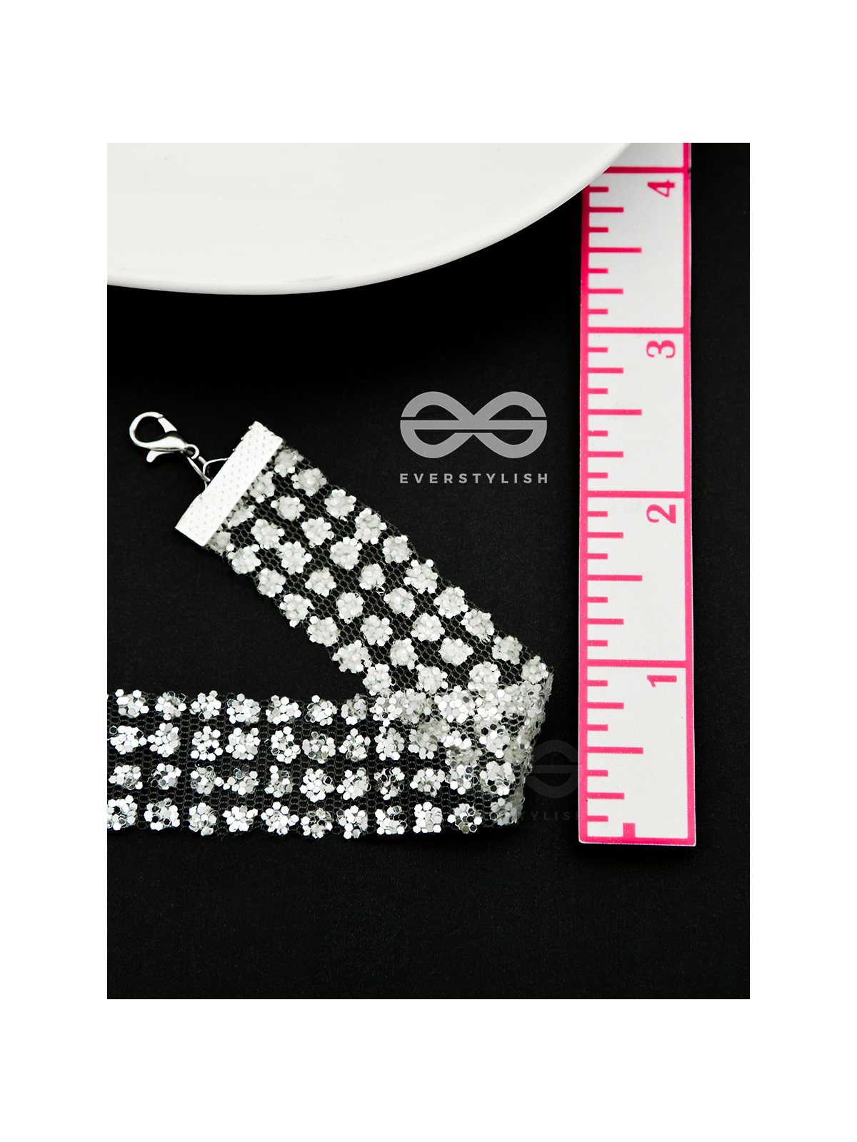 Shimmer on My Neck - Statement Silver Choker