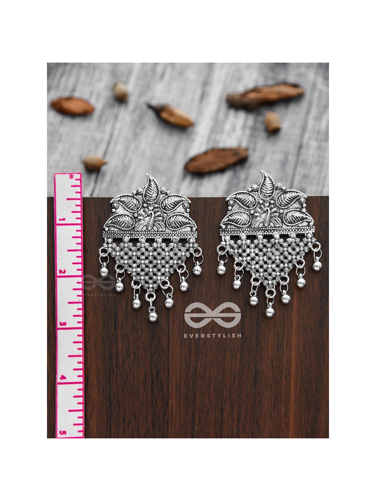 The Fanning Peacock Criss-Cross Statement Earrings