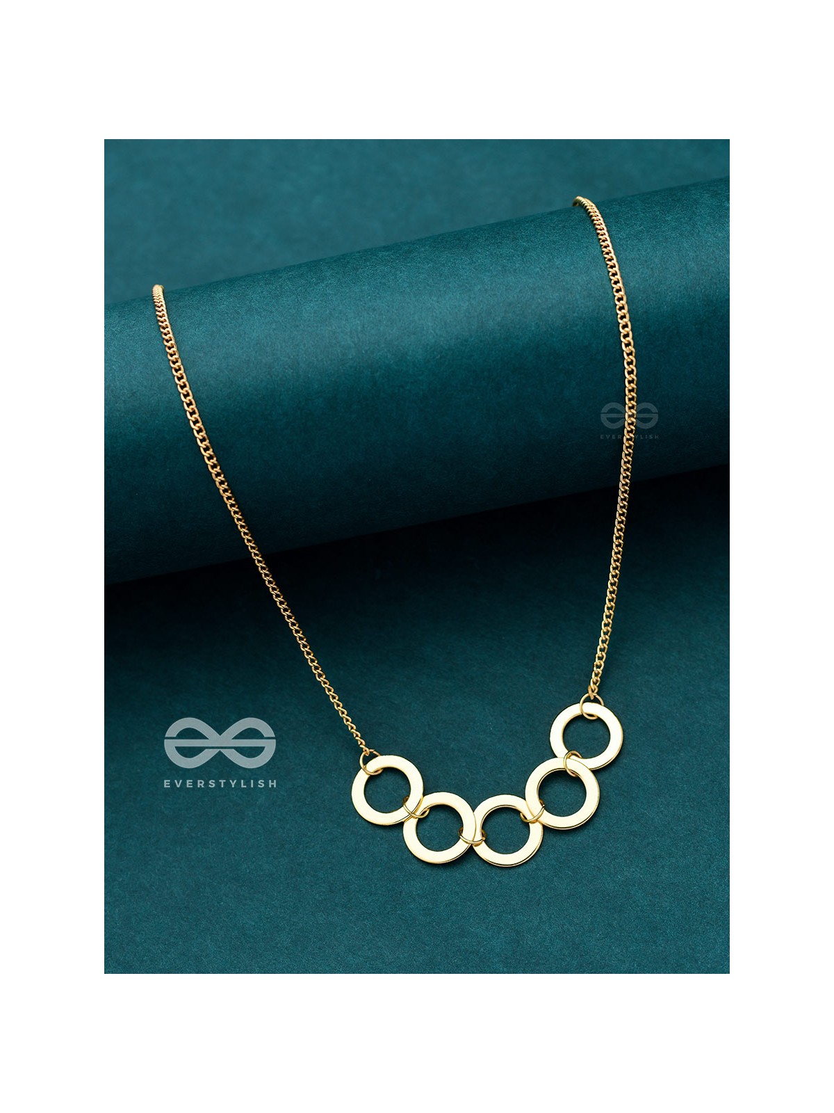 The Elegant Luxury - Golden Statement Neckpiece With Anti-Tarnish Coating 