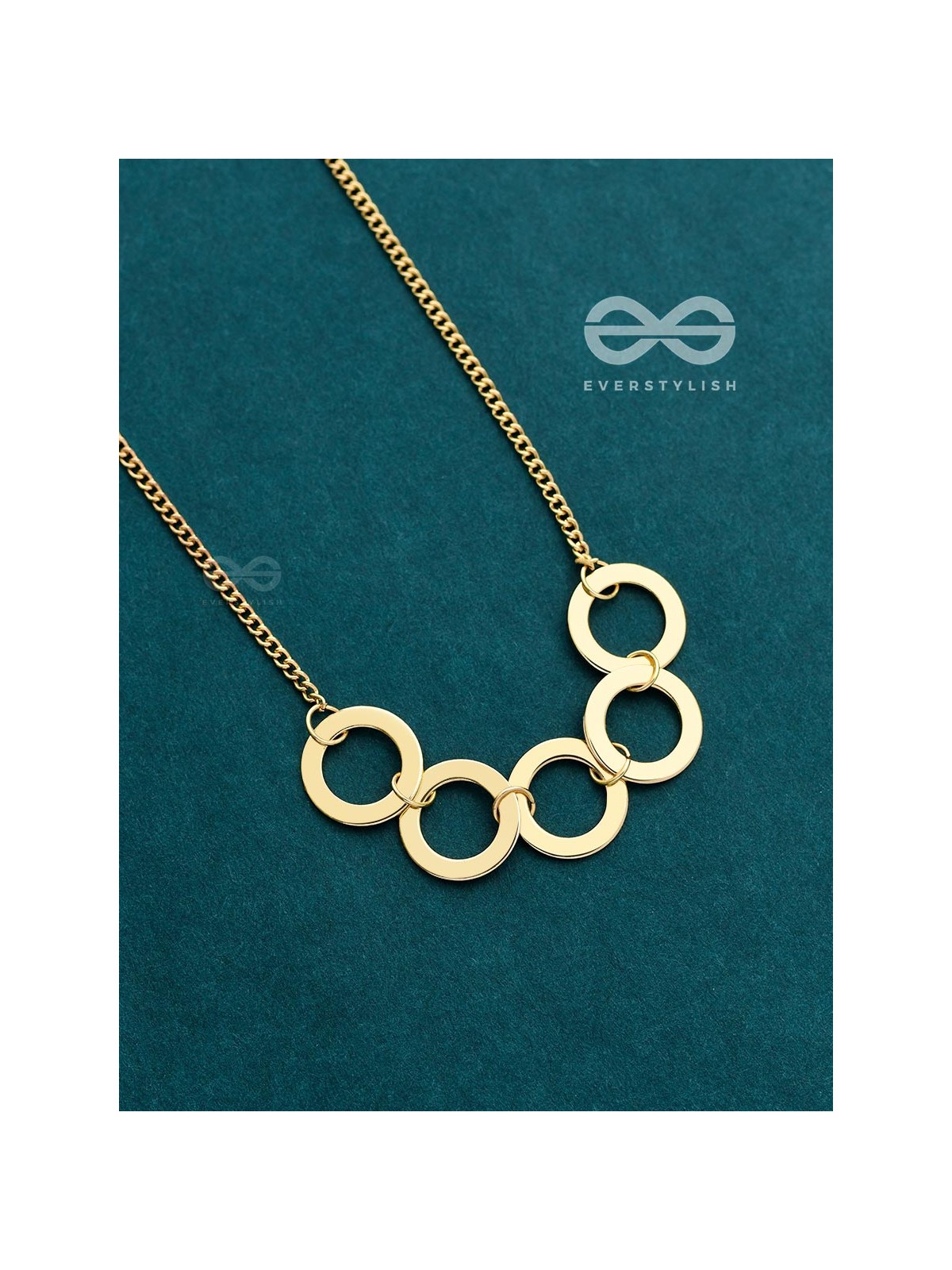 The Elegant Luxury - Golden Statement Neckpiece With Anti-Tarnish Coating 