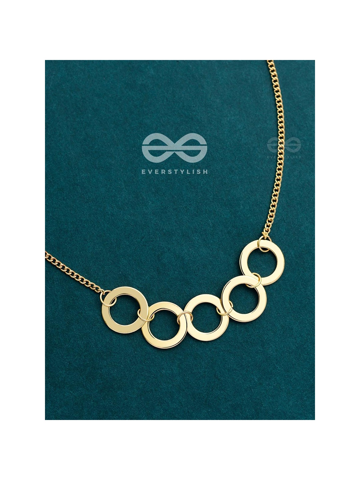The Elegant Luxury - Golden Statement Neckpiece With Anti-Tarnish Coating 