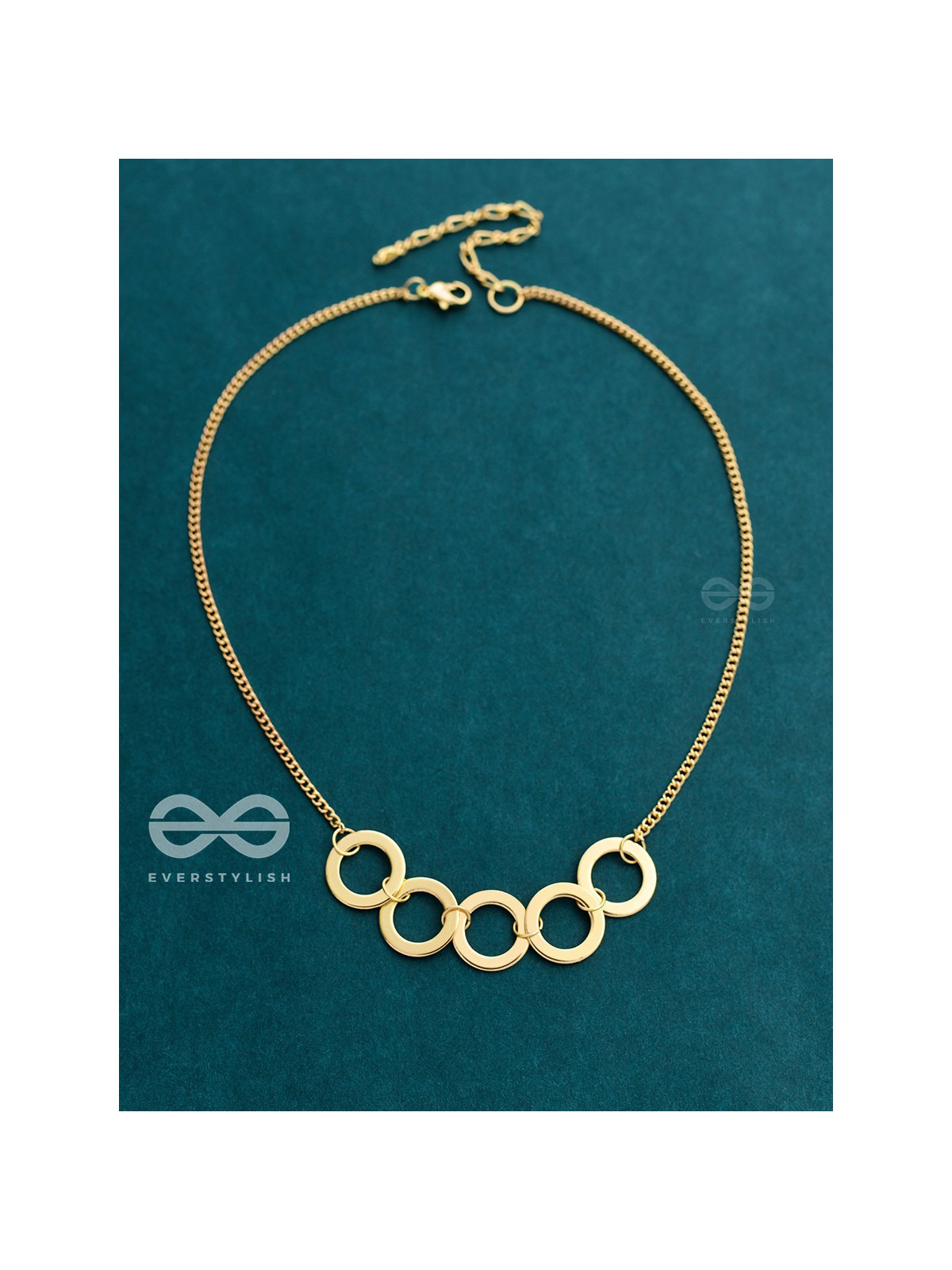 The Elegant Luxury - Golden Statement Neckpiece With Anti-Tarnish Coating 