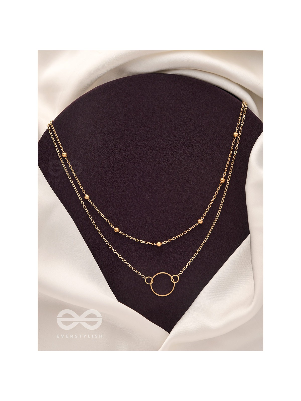 The Lavish Layers Of Elegance - Golden Multilayered Neckpiece With Anti-Tarnish Coating 