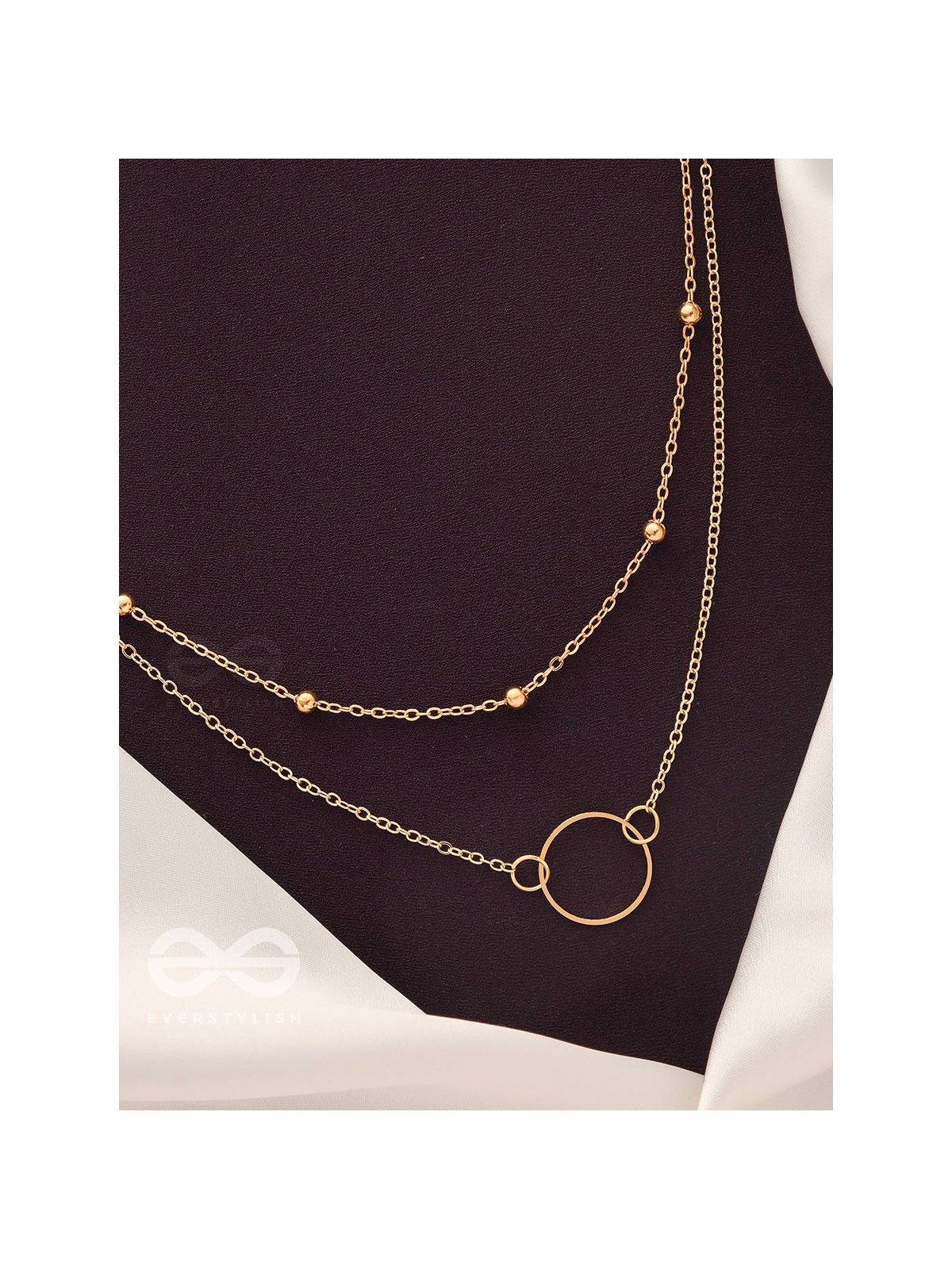 The Lavish Layers Of Elegance - Golden Multilayered Neckpiece With Anti-Tarnish Coating 