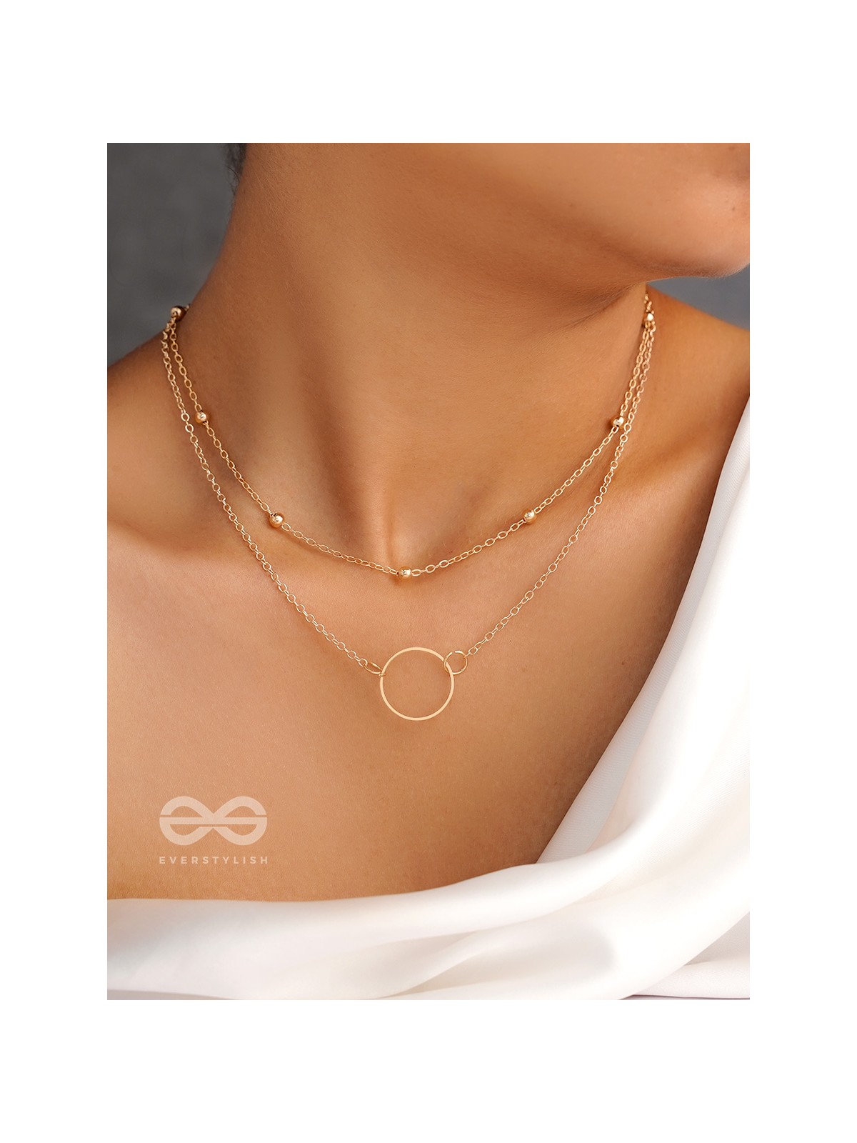 The Lavish Layers Of Elegance - Golden Multilayered Neckpiece With Anti-Tarnish Coating 