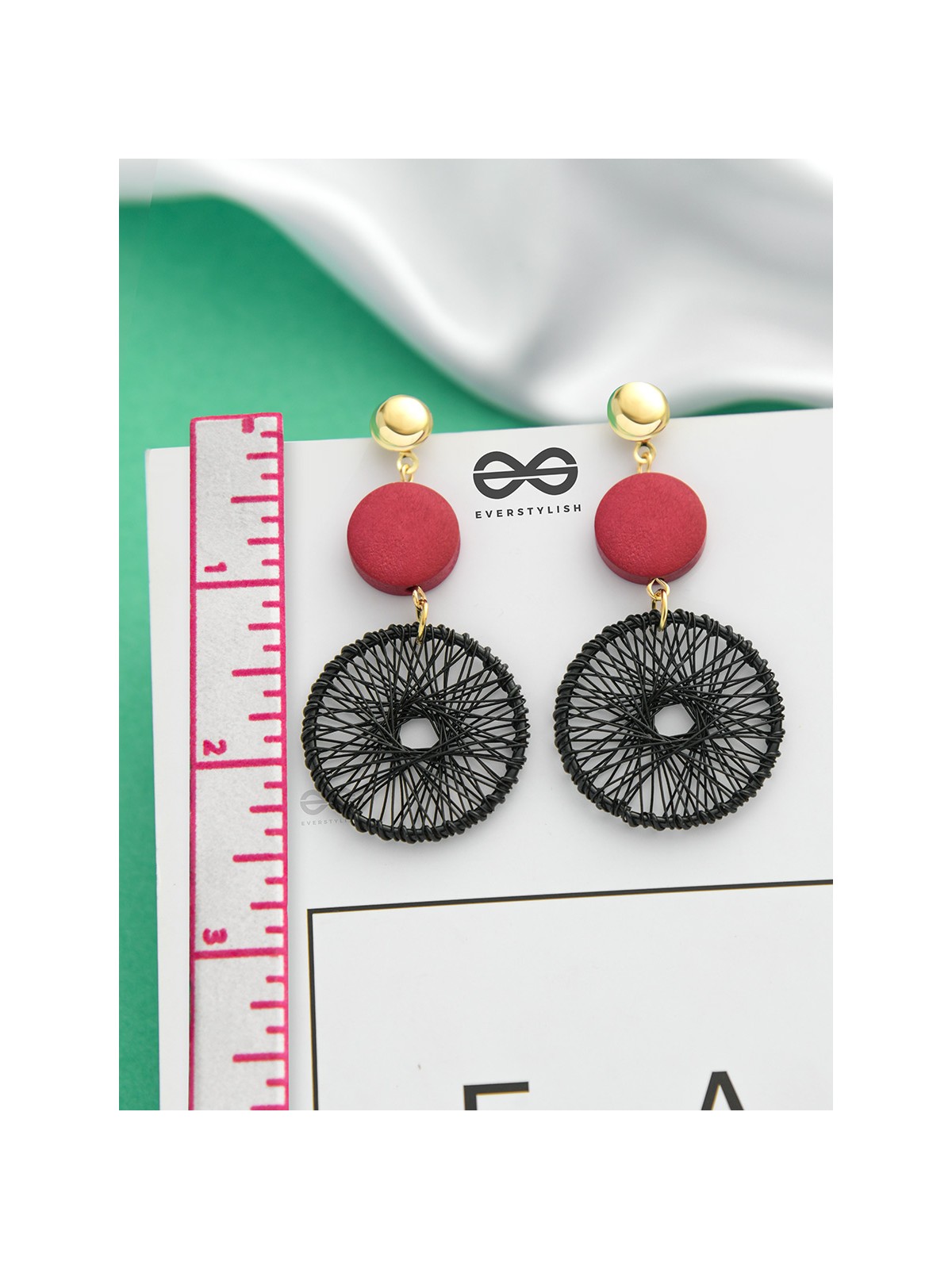 The Chic Woven Chakras (Black) - Statement Dangler Earrings