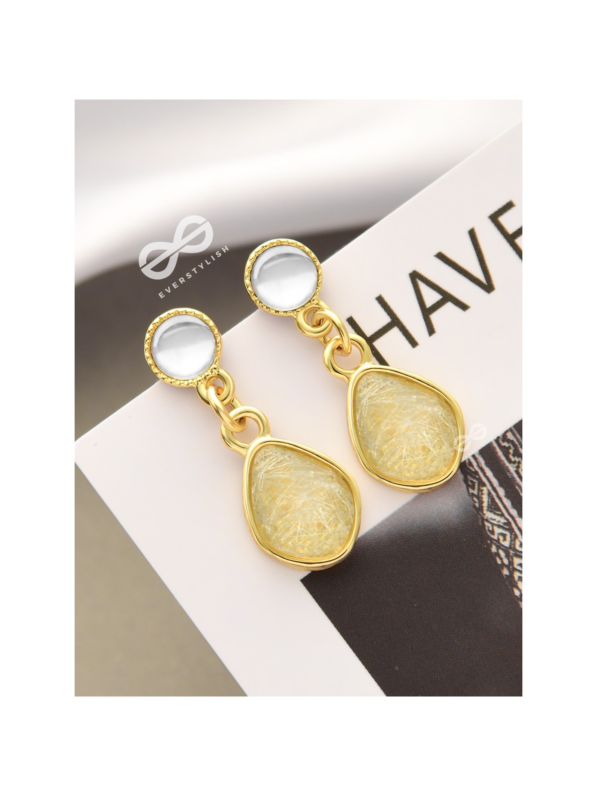 The Entangled Chic - Statement Golden Dangler Earrings
