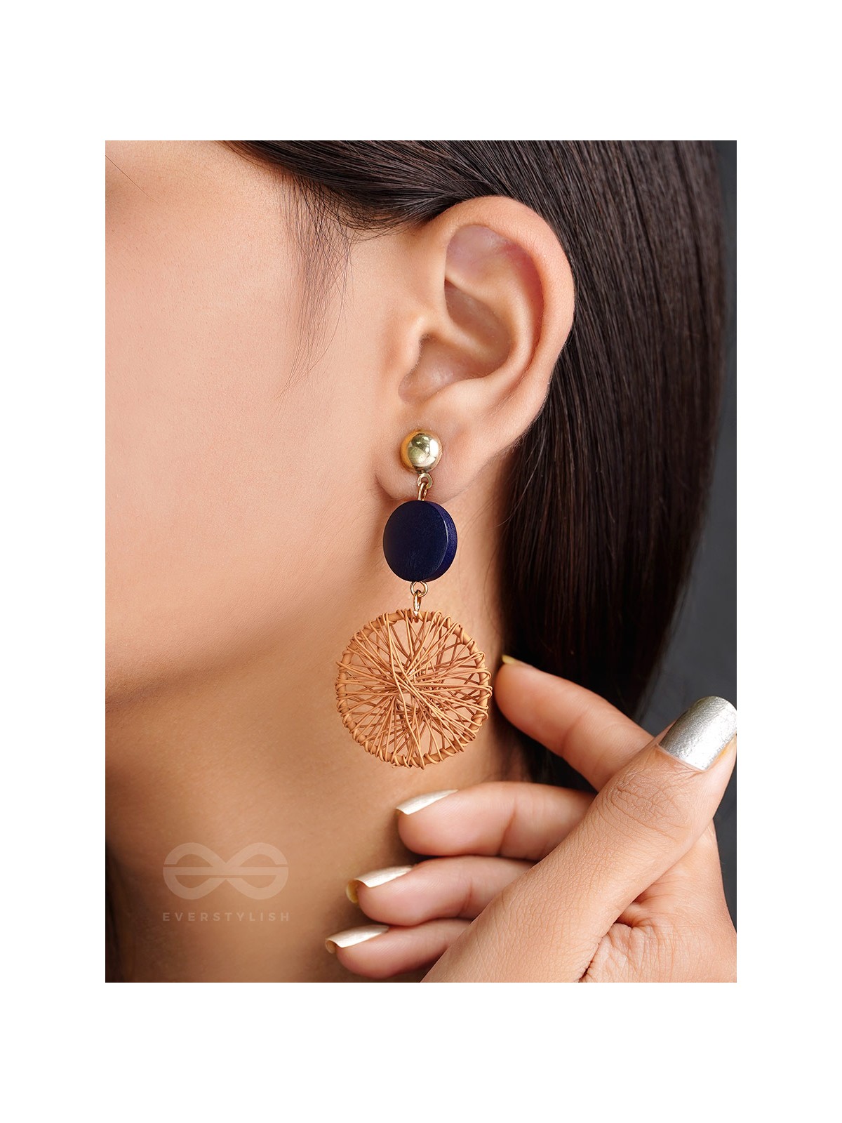 The Chic Woven Chakras (Brown) - Statement Dangler Earrings