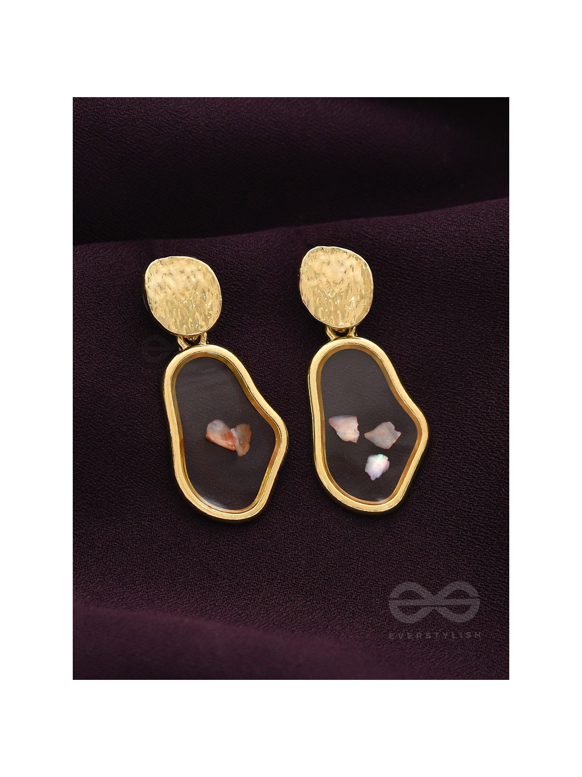 An Eclectic Delight - Golden Statement Earrings