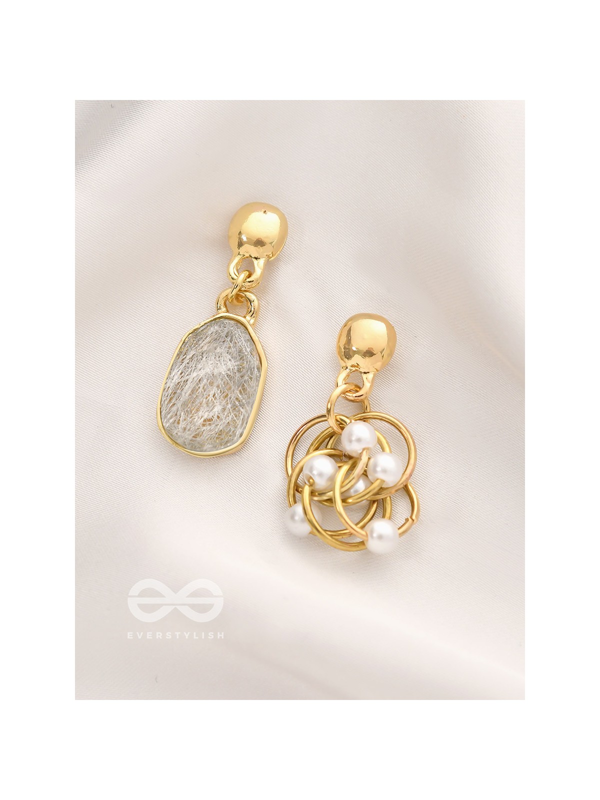 The Entangled Glamour - Statement Golden Earrings