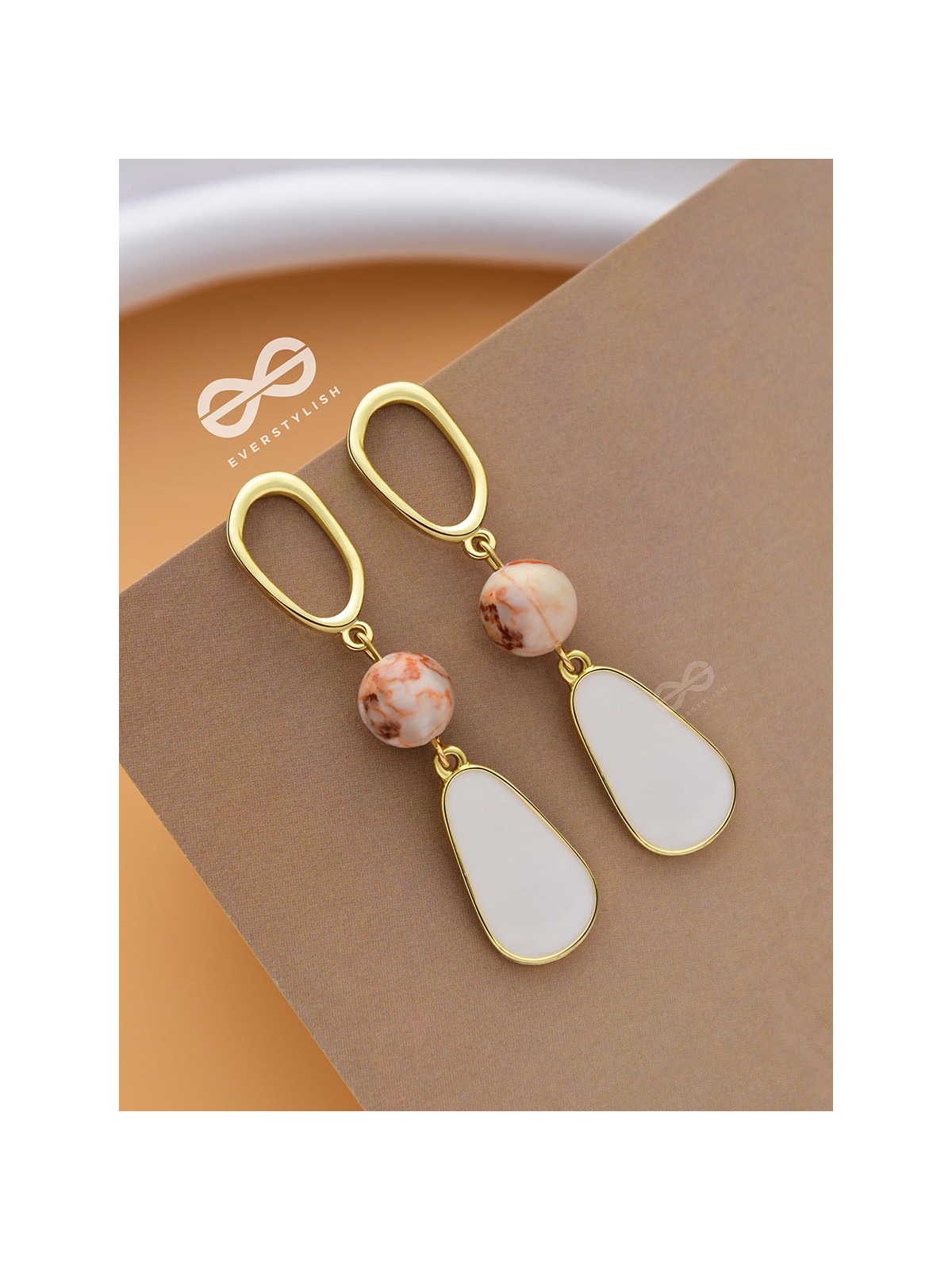 An Alluring Charm - Golden Statement Danglers
