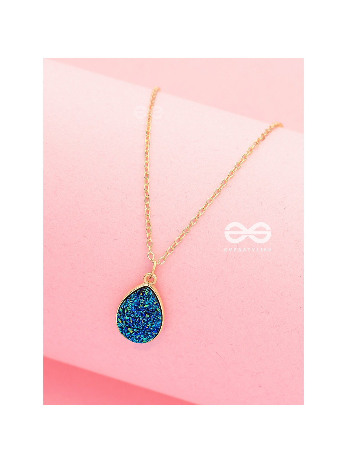 The Enticing Droplet - Embellished Golden Neckpiece