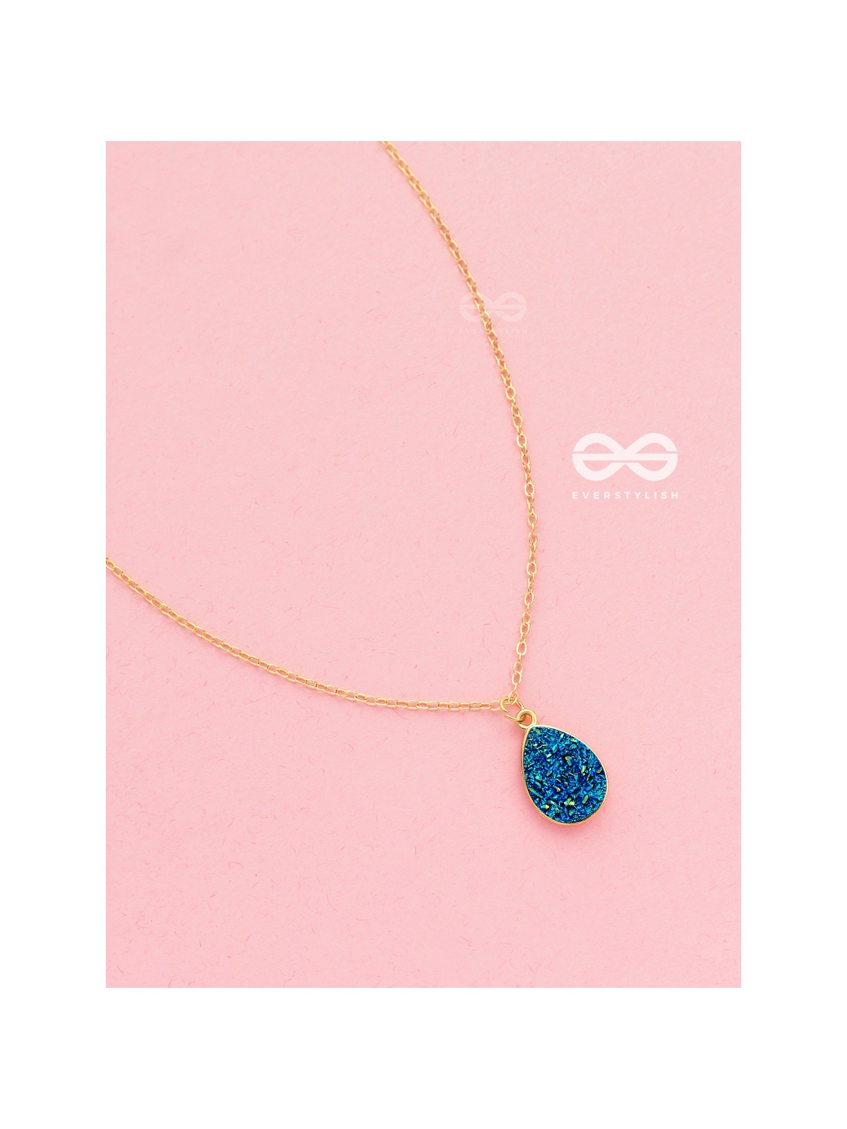 The Enticing Droplet - Embellished Golden Neckpiece