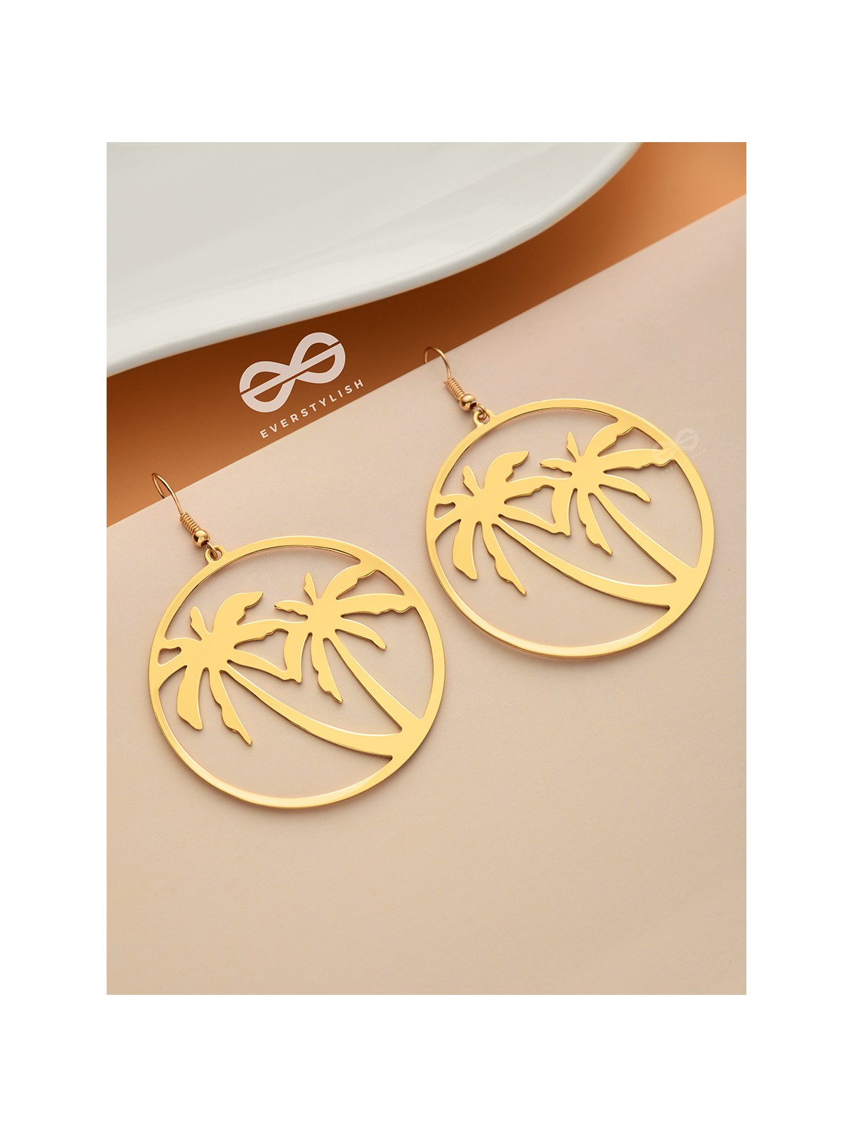As Fun as the Beach - Golden Dangler Earrings