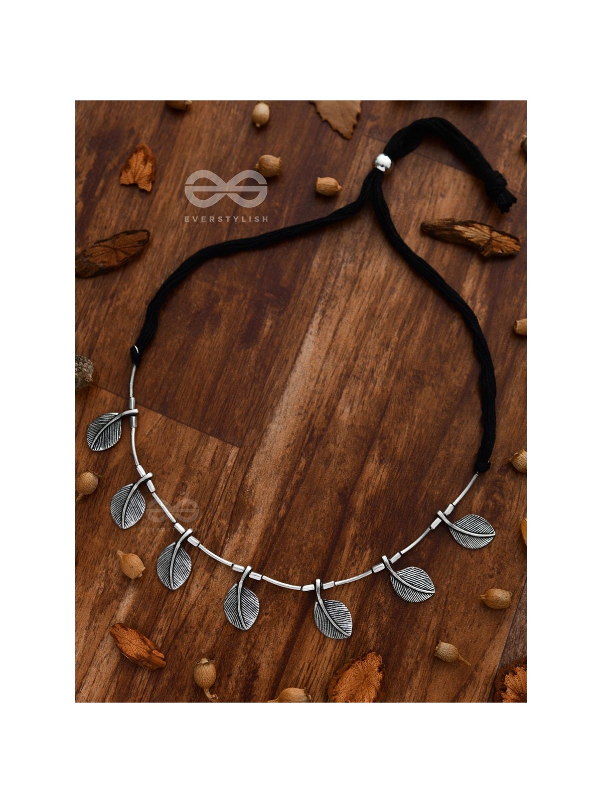 The Bohemian Leaflet Neckpiece - Oxidised Boho Collection
