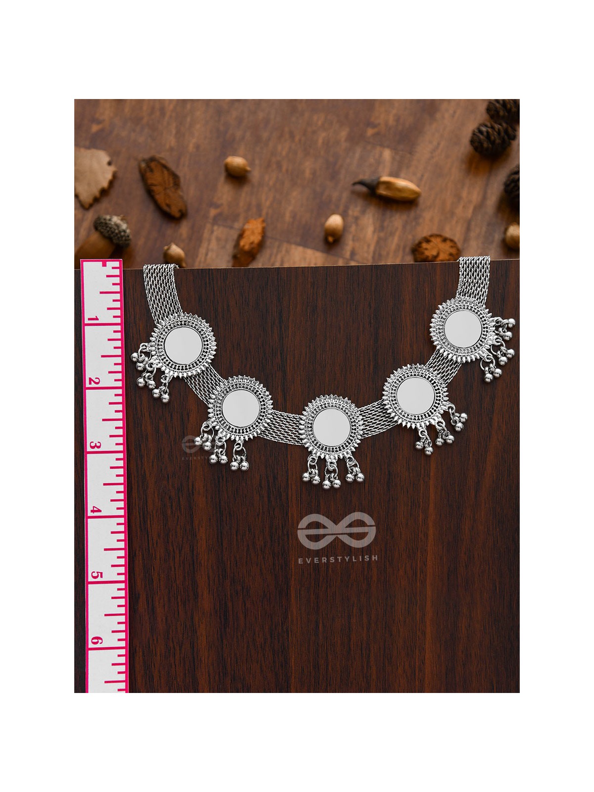 The Solar Shimmer - Set of Choker and Earrings - Oxidised Boho Collection