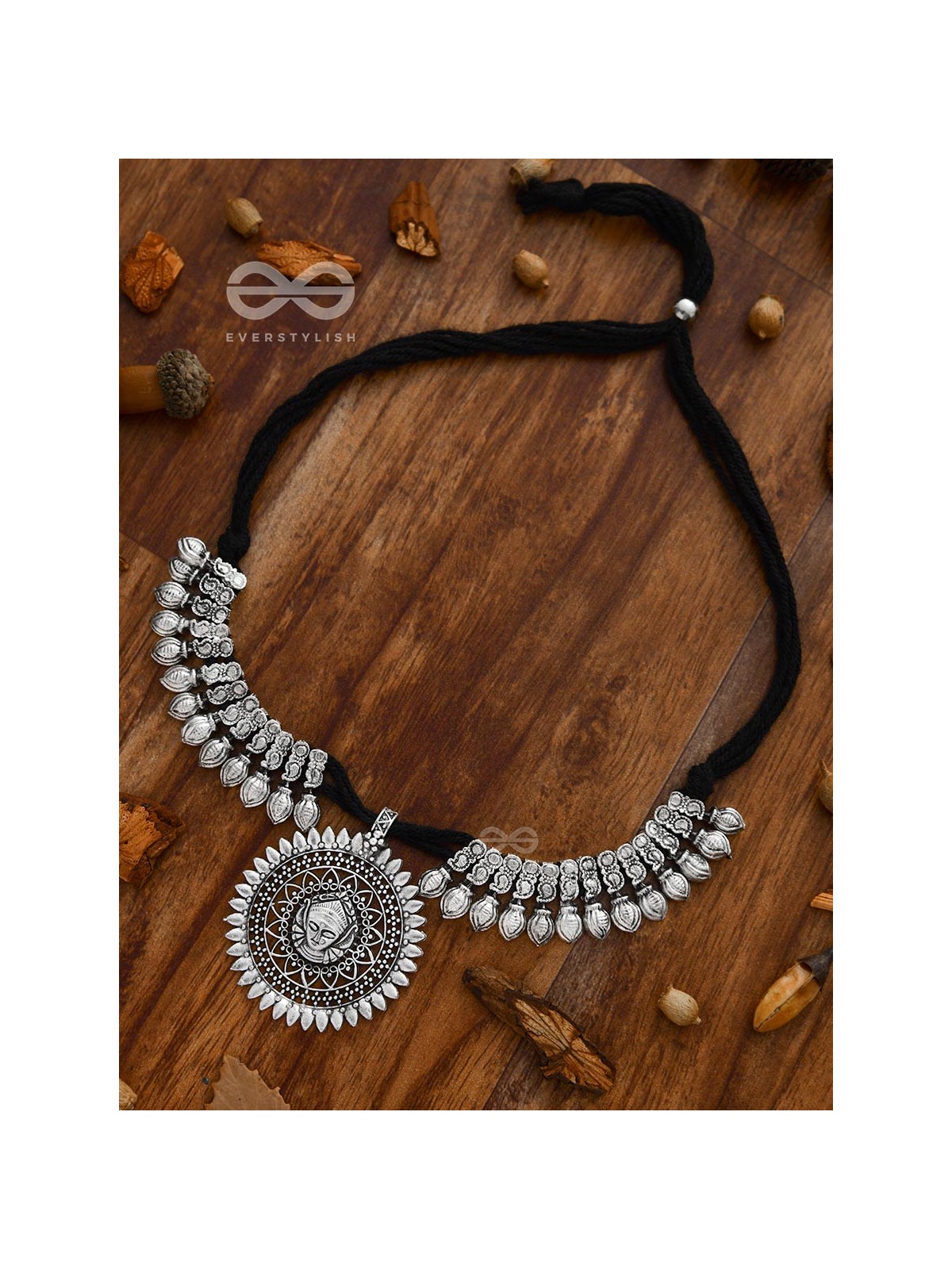 The Statement Durga Neckpiece - Oxidised Boho Collection