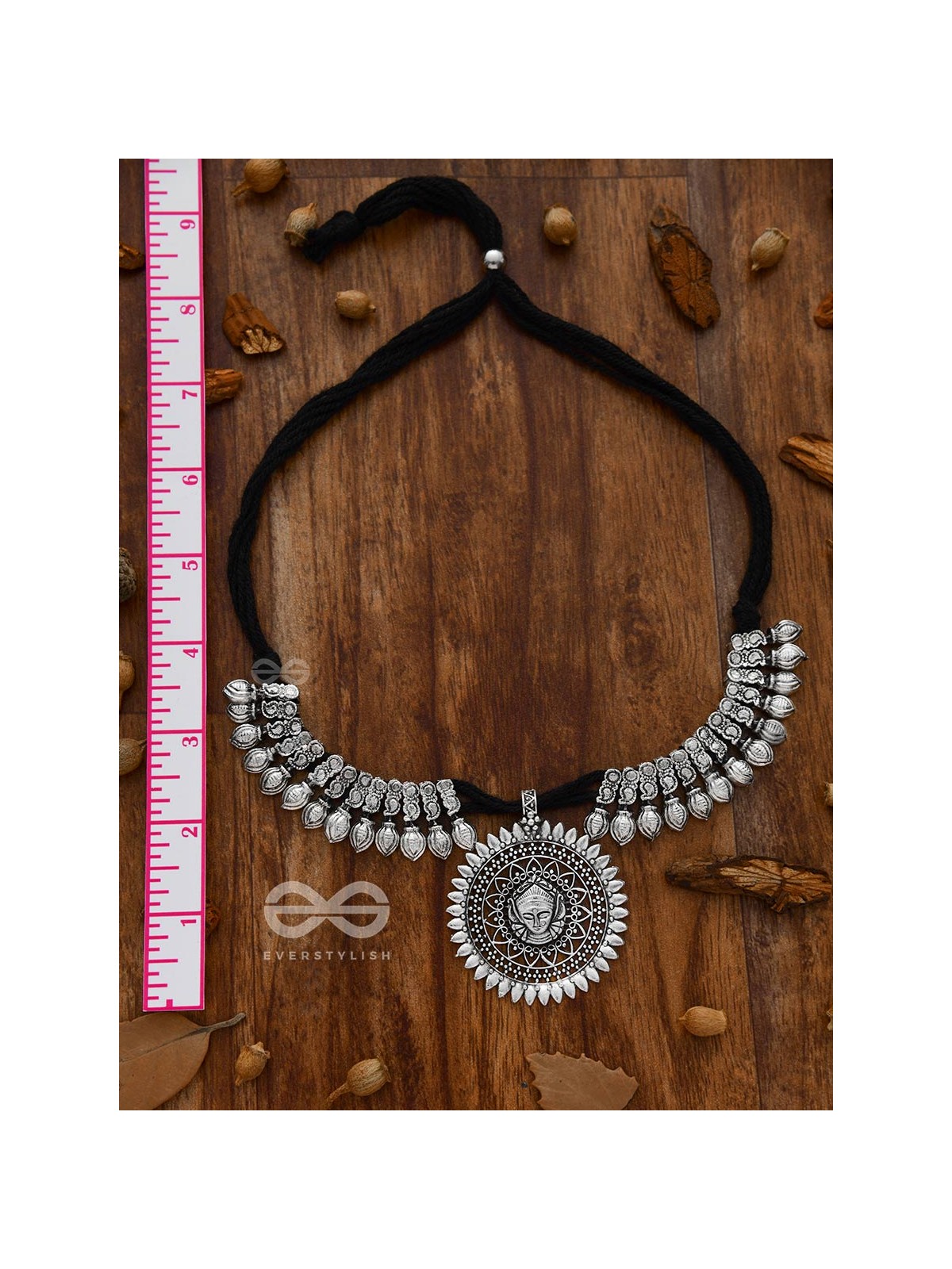 The Statement Durga Neckpiece - Oxidised Boho Collection