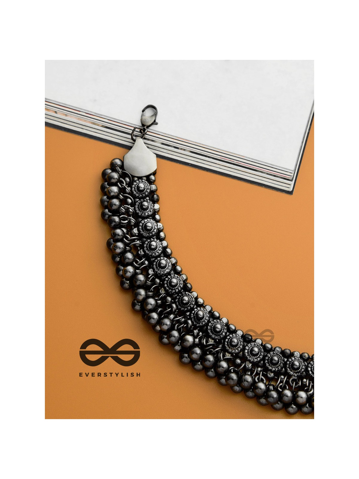 The Bohemian Classic - Oxidised Statement Necklace (Gun-Metal Black)