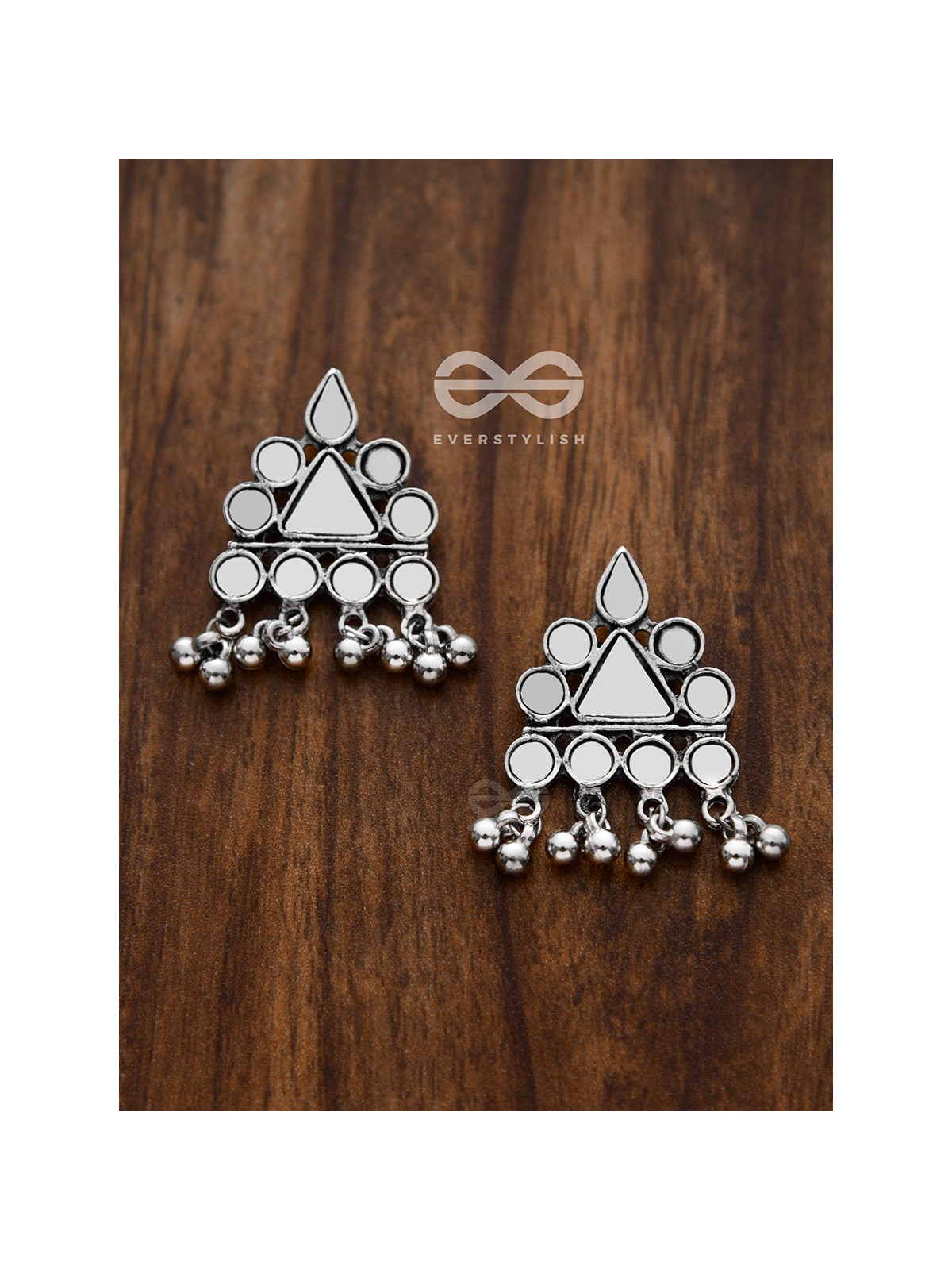 Simply a Class Apart - Gorgeous Statement Mirror Neckpiece And Earrings Set