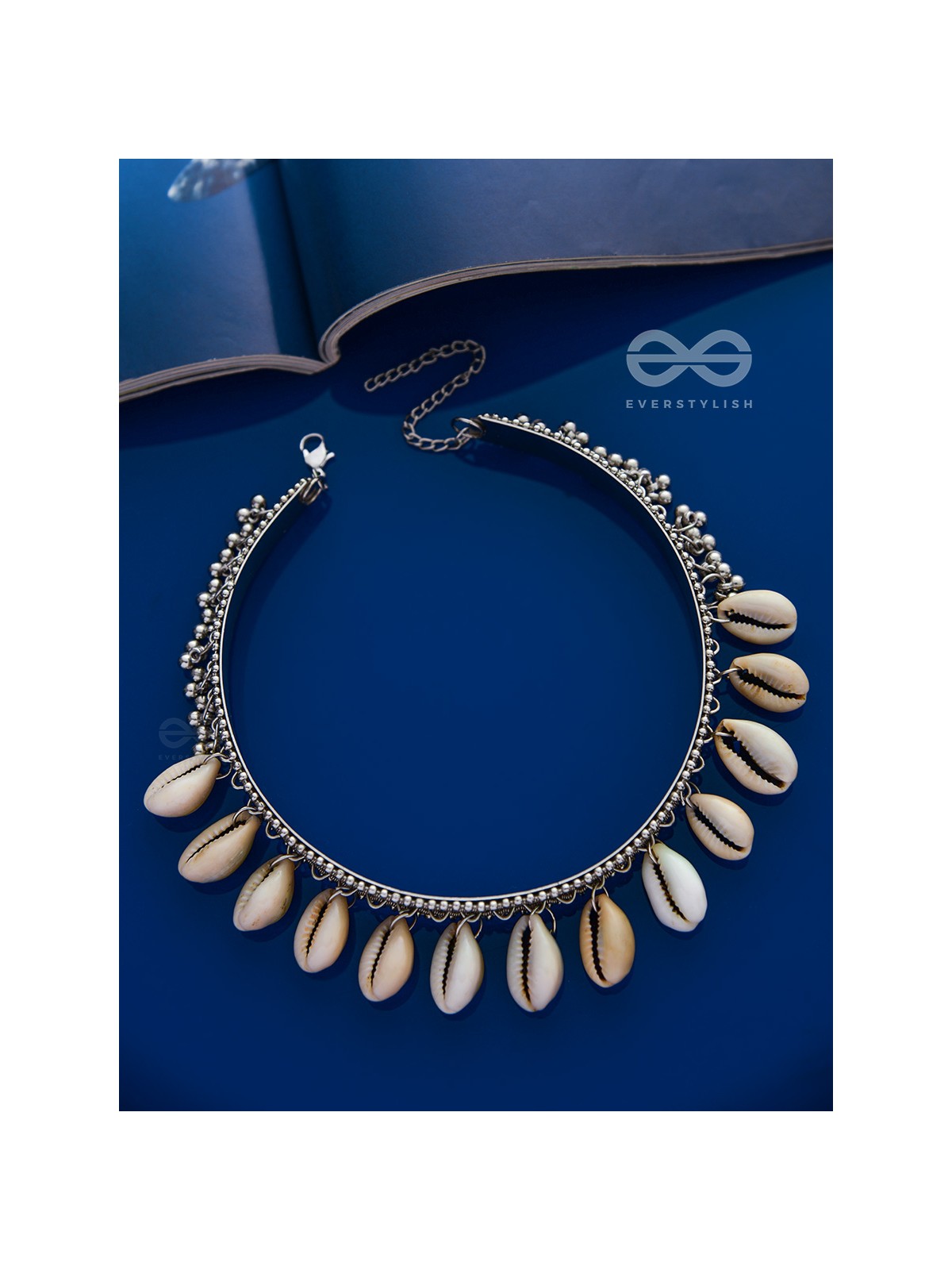 A Bohemian Indulgence - Oxidised Shell Choker Neckpiece