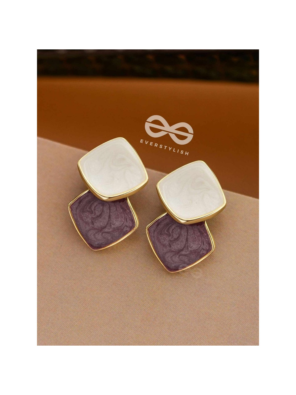 A Classy Delight - Statement Enamelled Earrings
