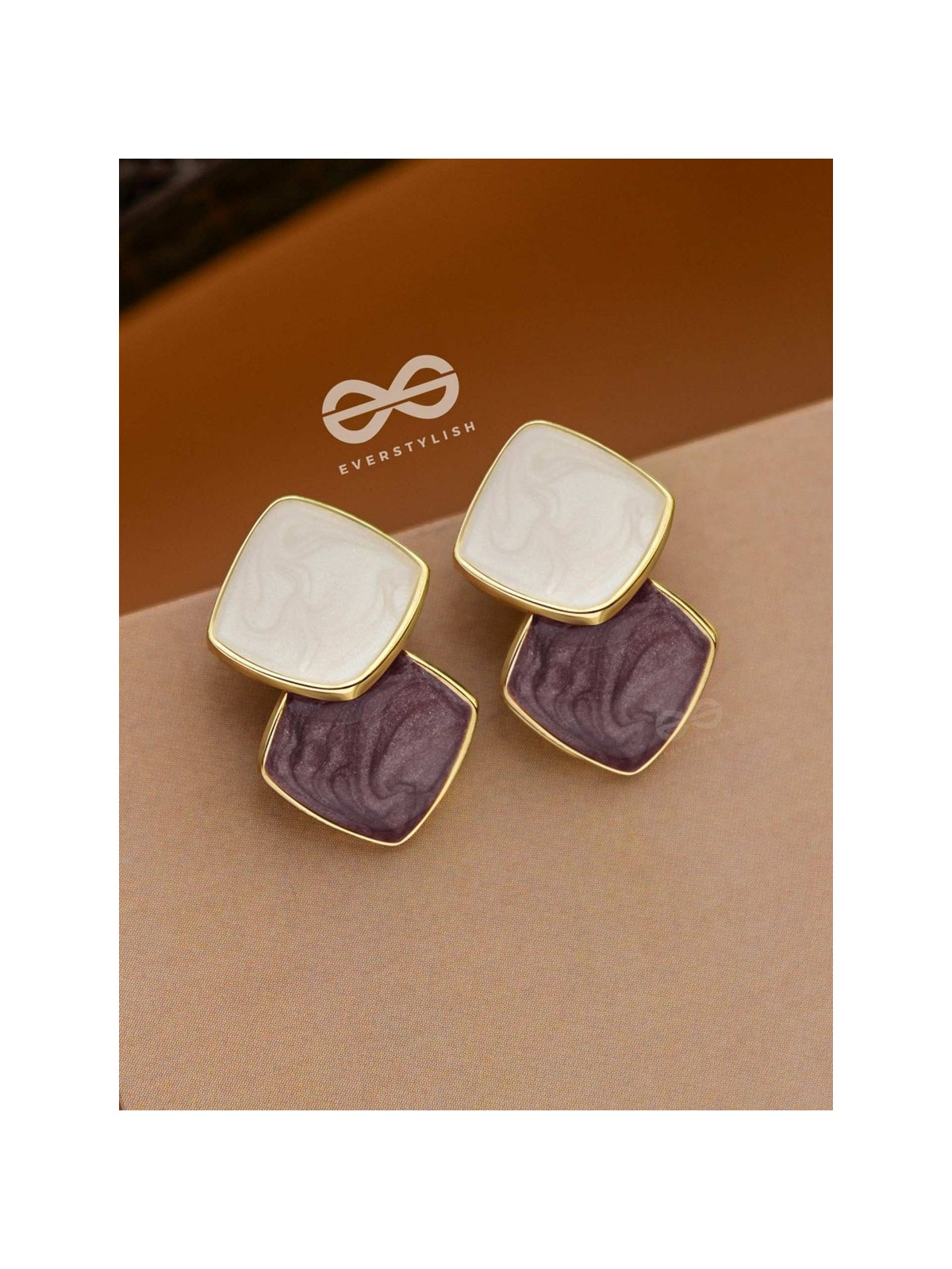 A Classy Delight - Statement Enamelled Earrings