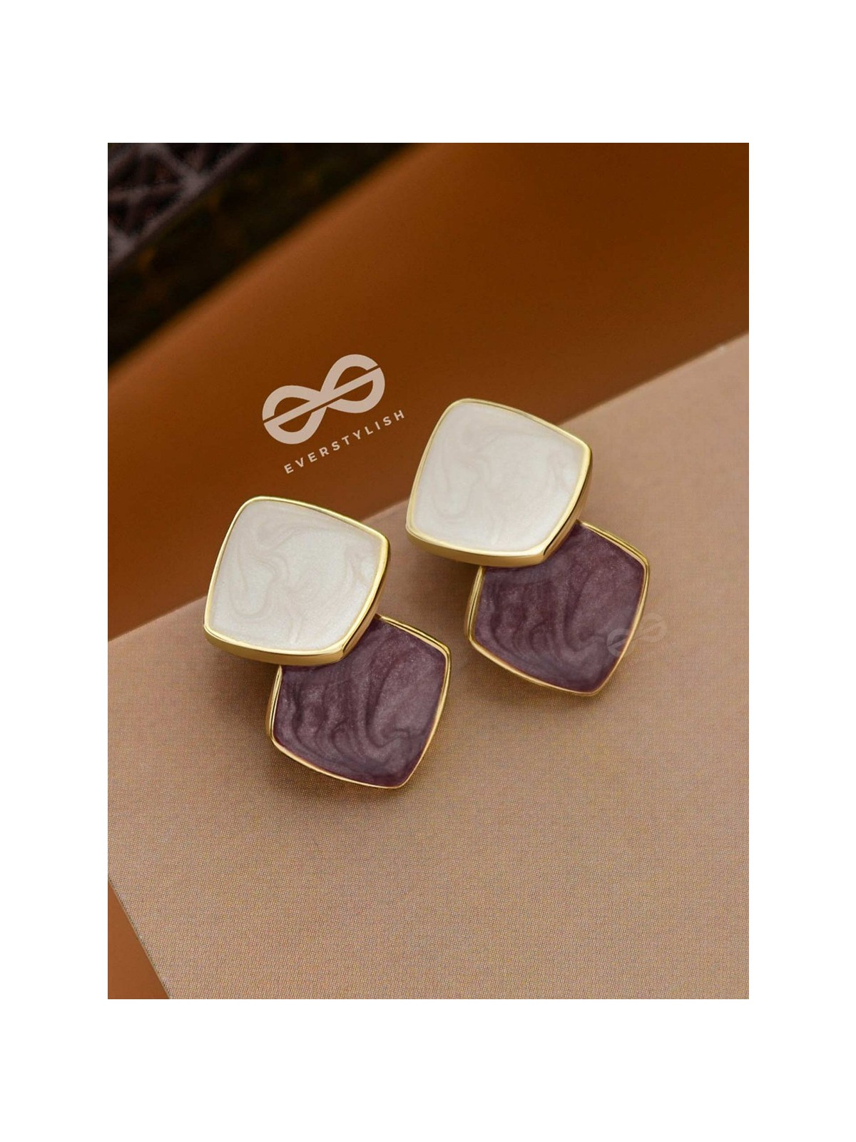 A Classy Delight - Statement Enamelled Earrings