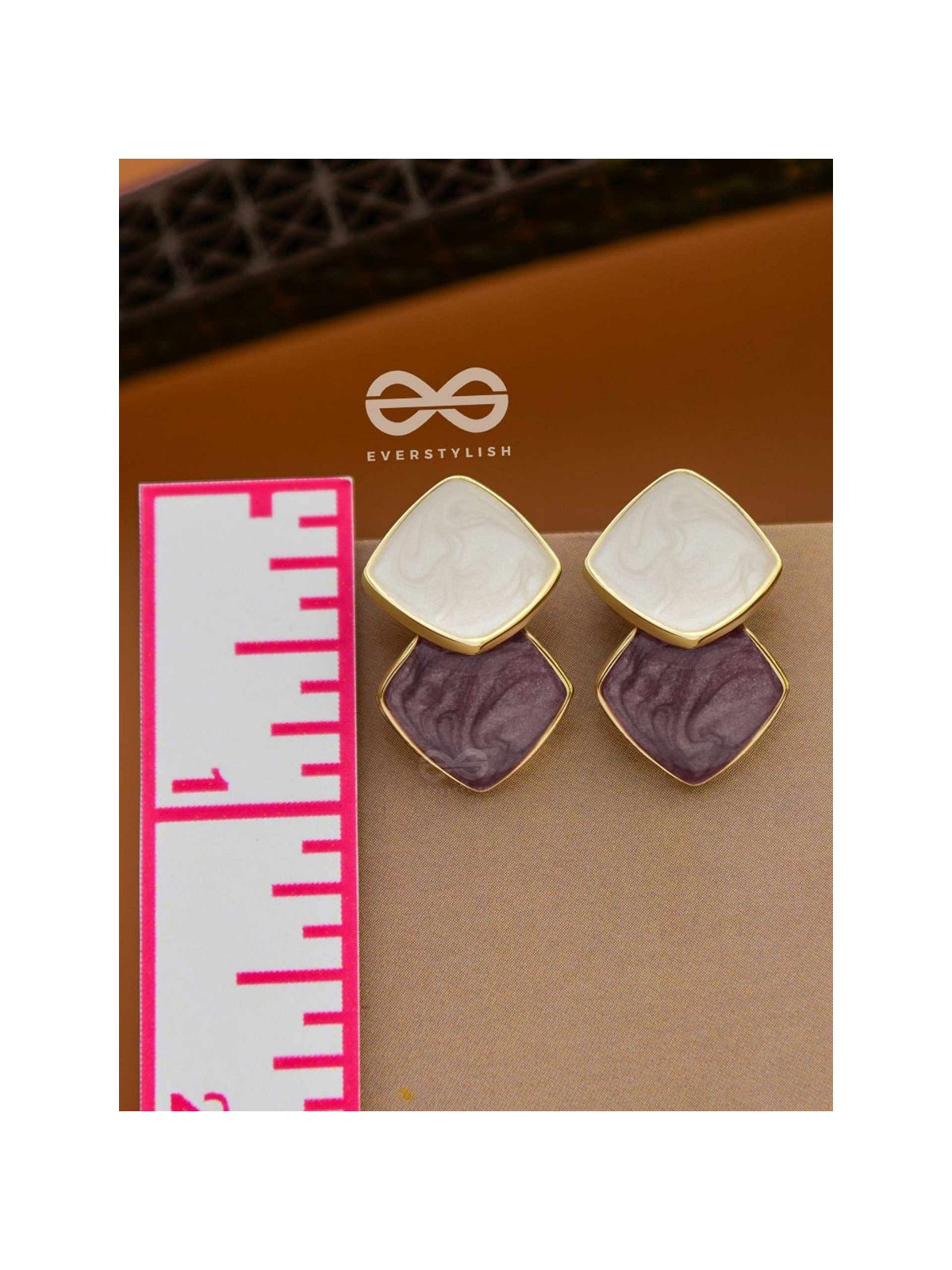A Classy Delight - Statement Enamelled Earrings