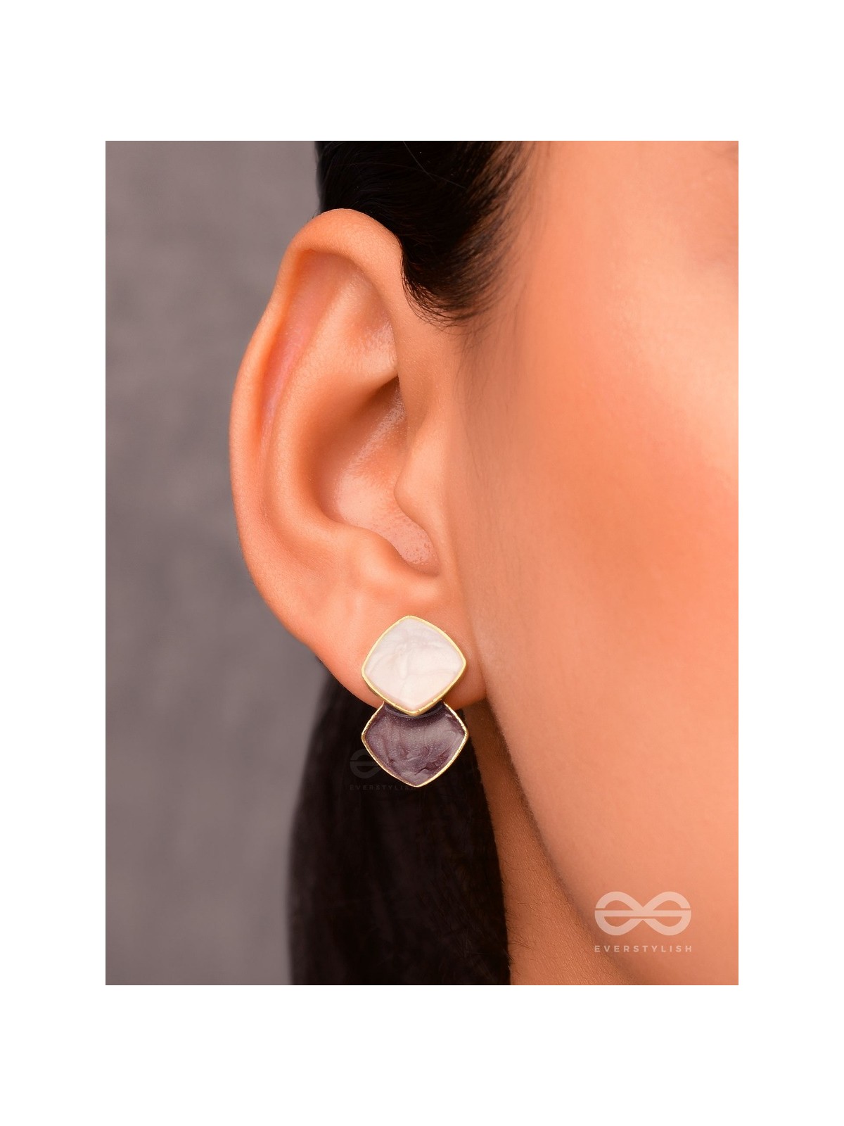 A Classy Delight - Statement Enamelled Earrings