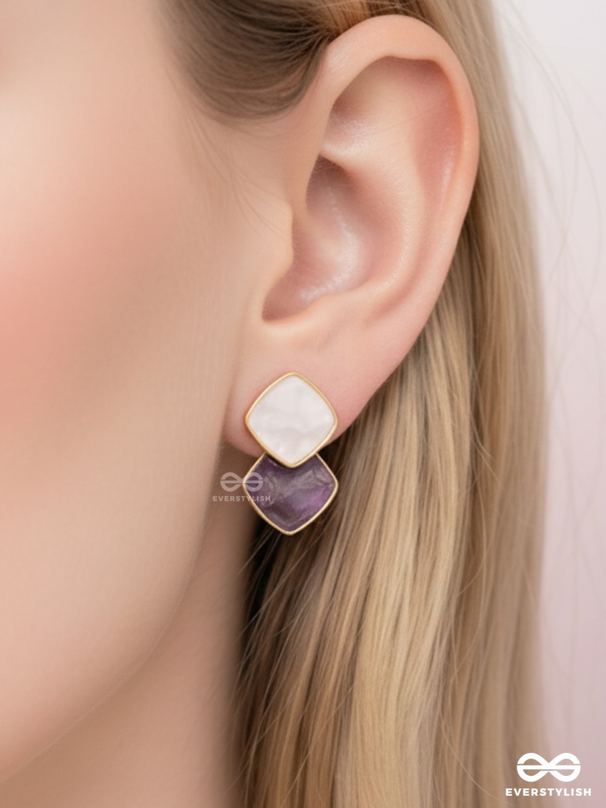A Classy Delight - Statement Enamelled Earrings