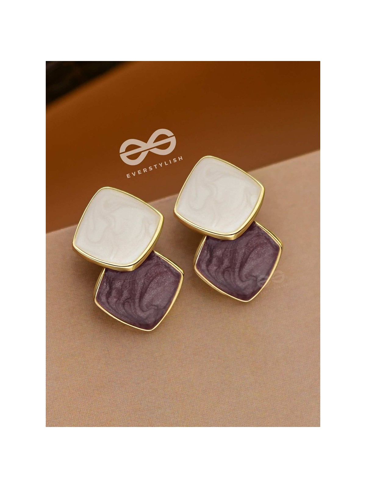 A Classy Delight - Statement Enamelled Earrings