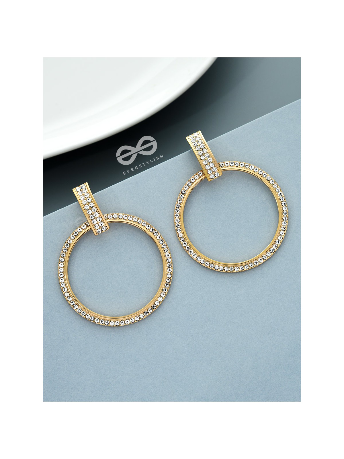 The Classy Bling - Statement Golden Earrings