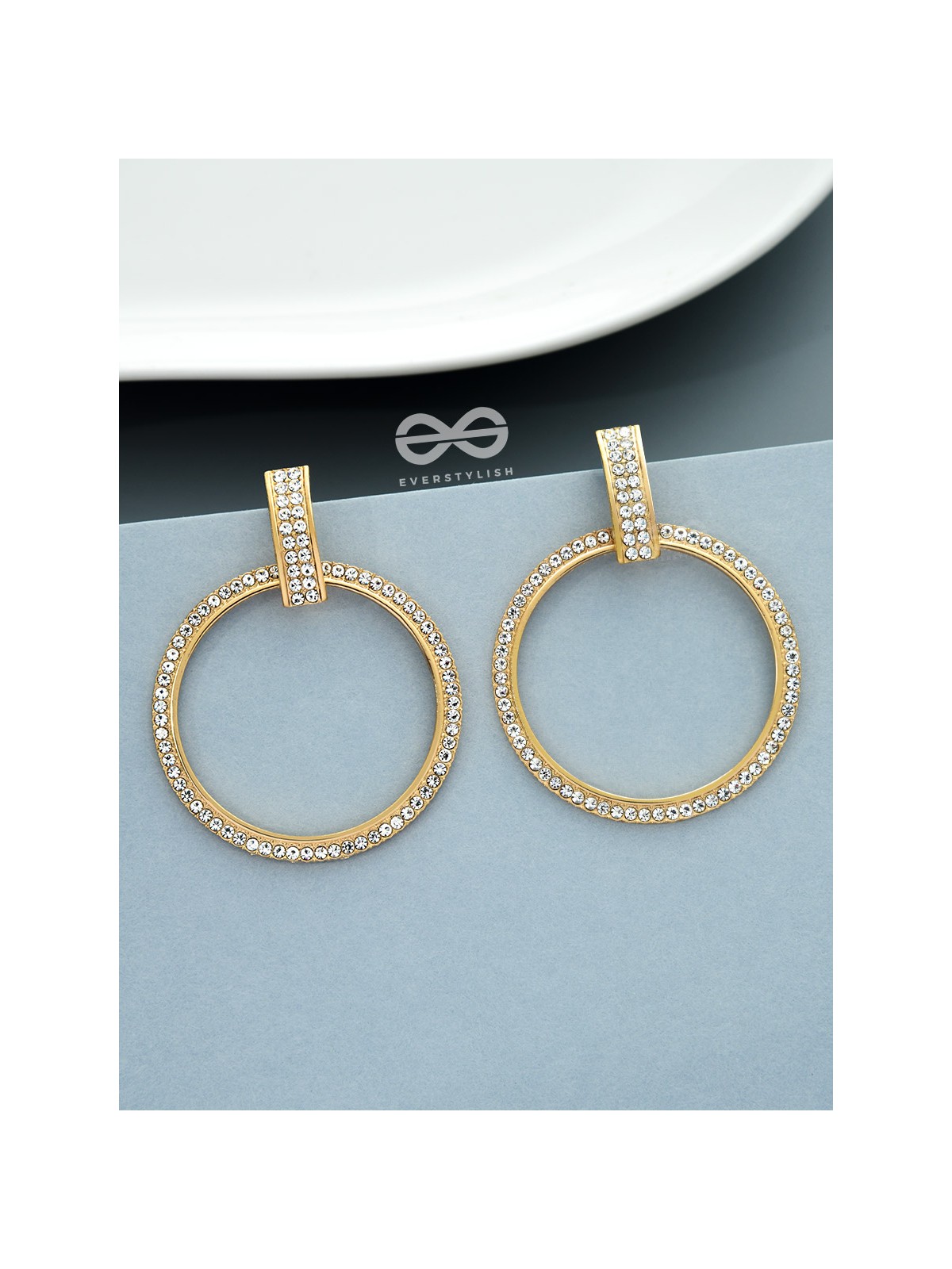 The Classy Bling - Statement Golden Earrings