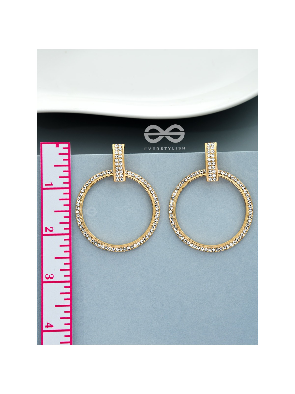 The Classy Bling - Statement Golden Earrings