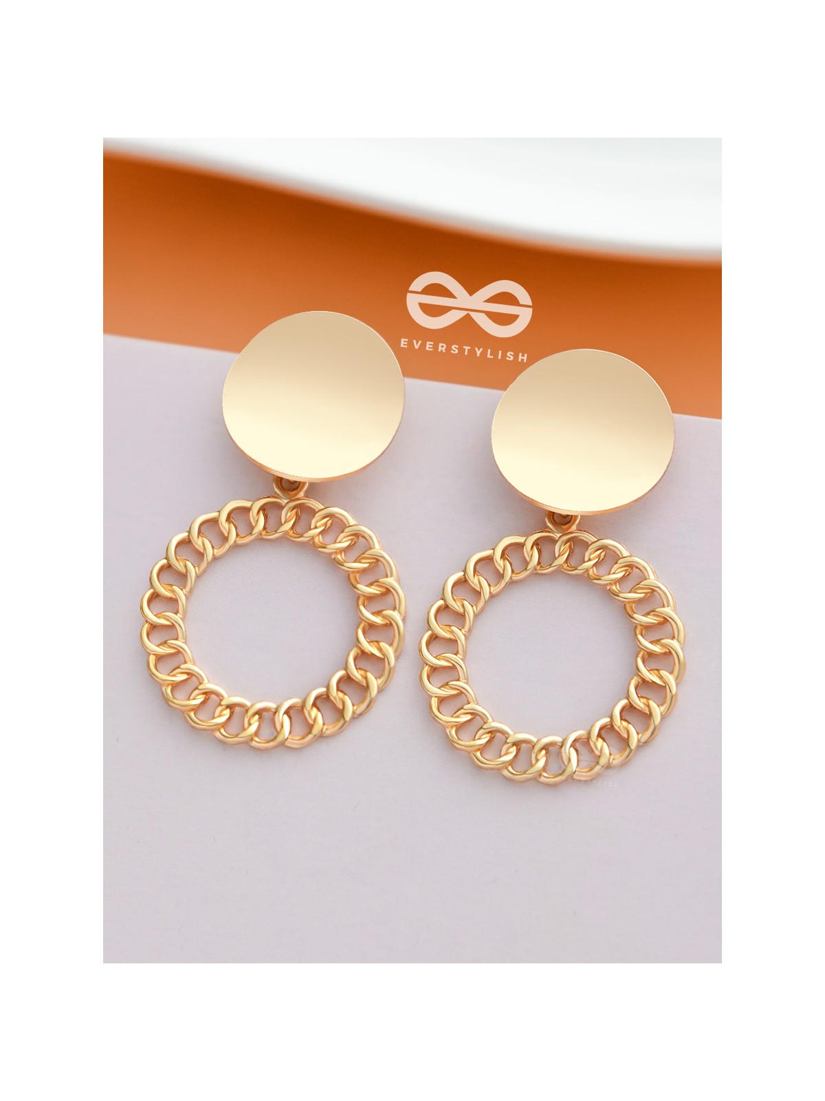 The Links of Glamour - Golden Statement Earrings