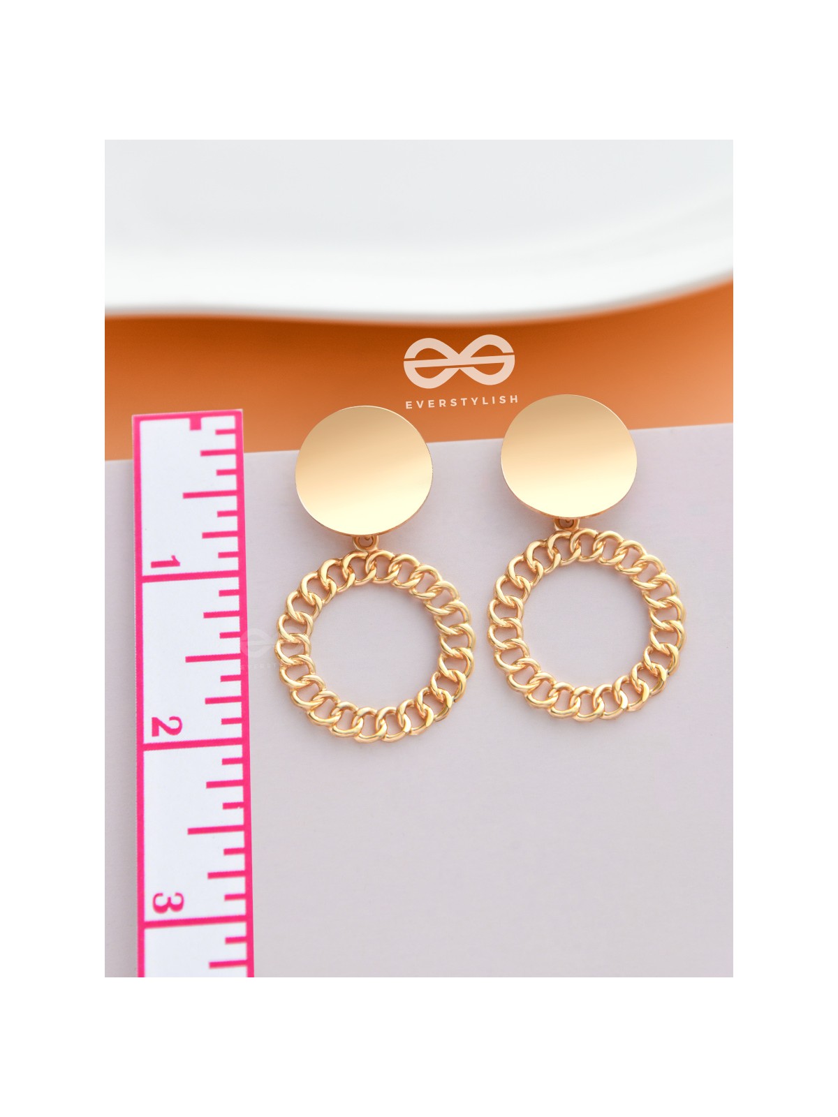 The Links of Glamour - Golden Statement Earrings