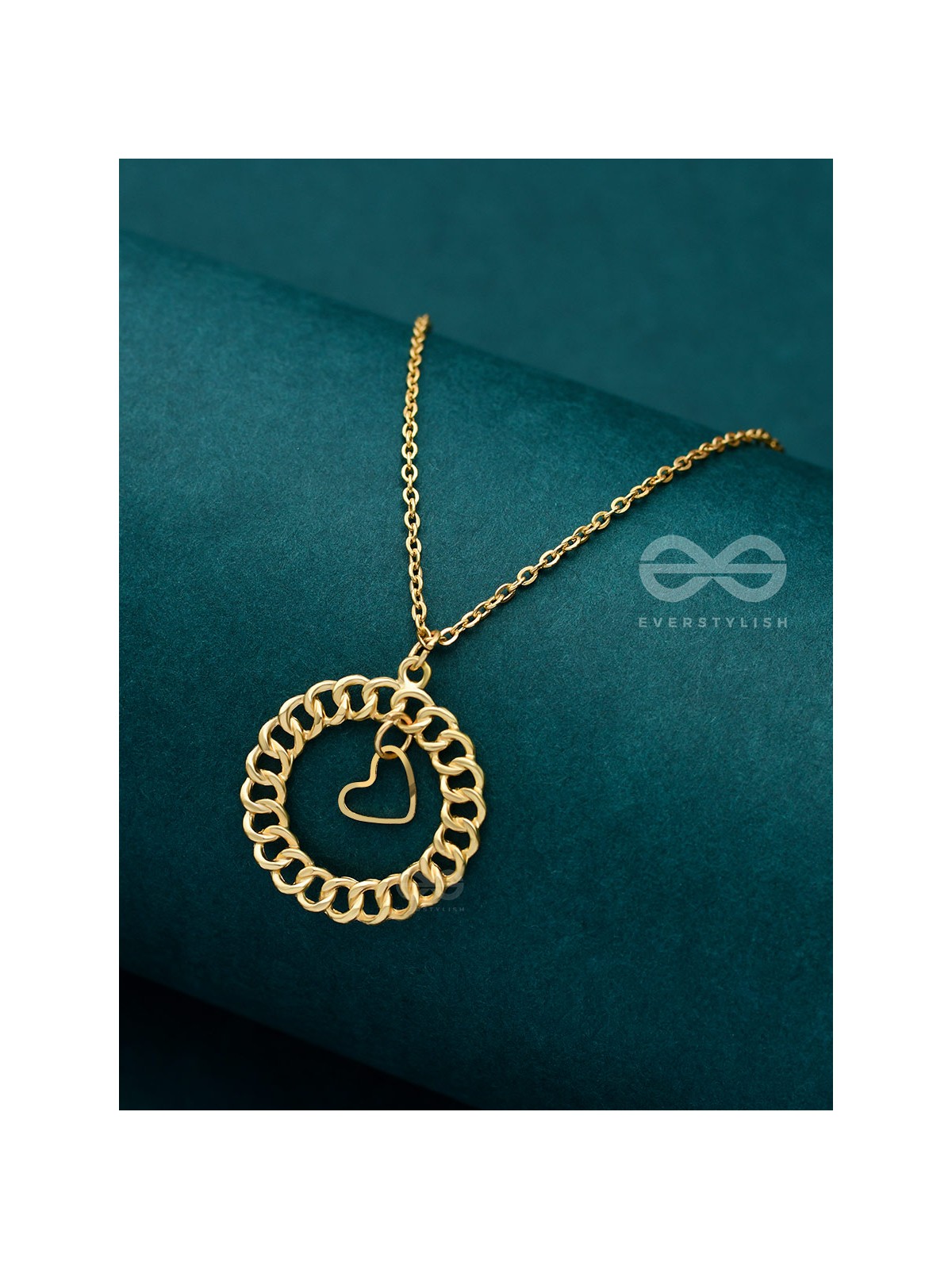 My Locked Up Heart - Golden Statement Neckpiece With Anti-Tarnish Coating 