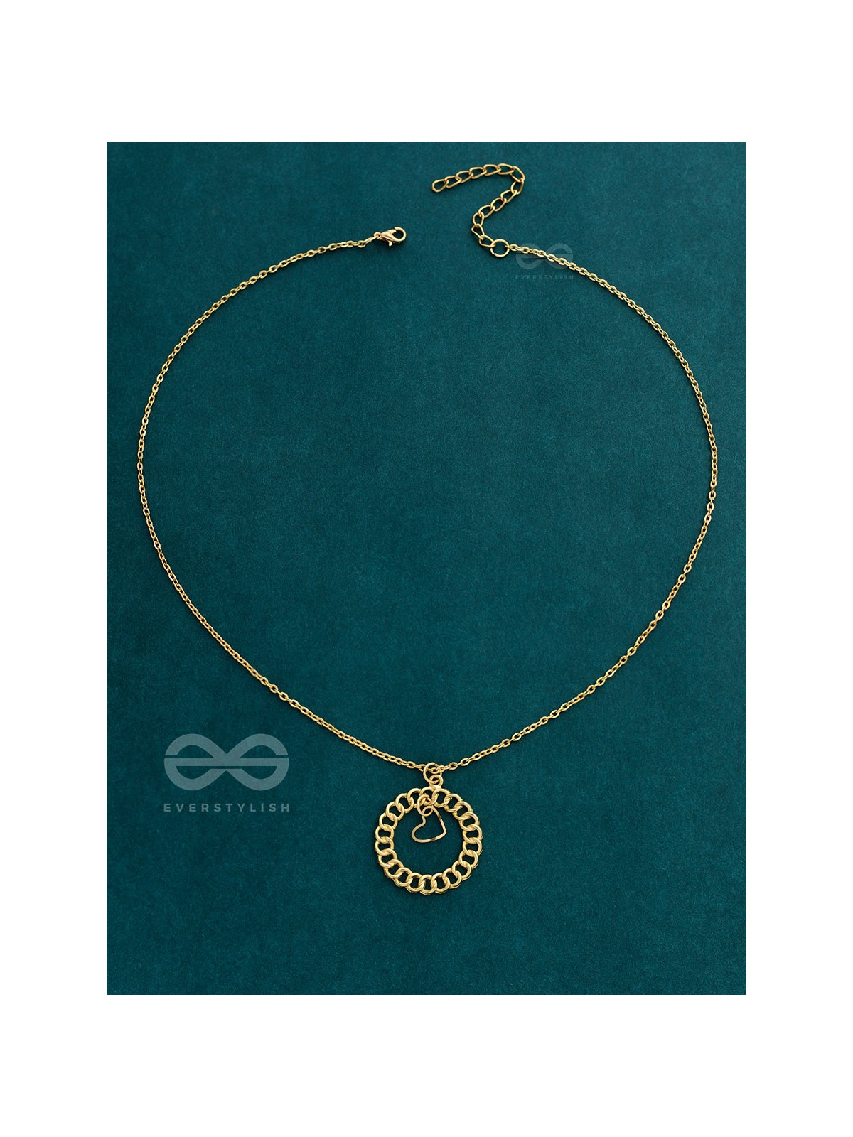 My Locked Up Heart - Golden Statement Neckpiece With Anti-Tarnish Coating 