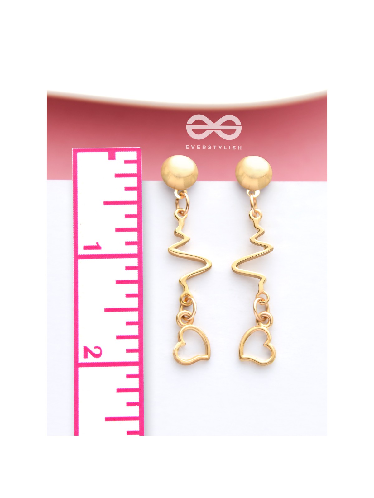 The Beating Hearts - Golden Statement Dangler Earrings