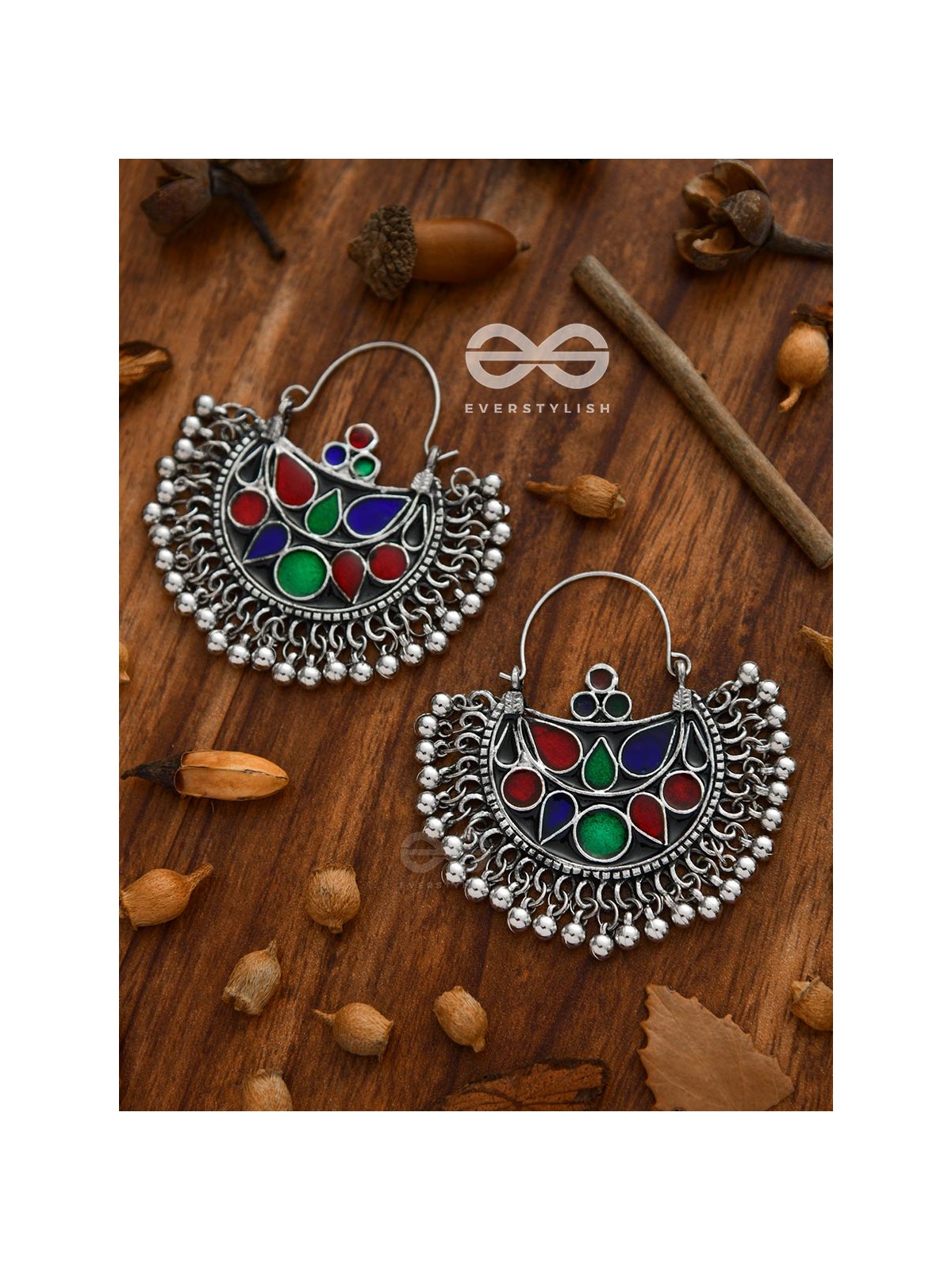 The Bohemian Classics - Oxidised Boho Hoop  Earrings