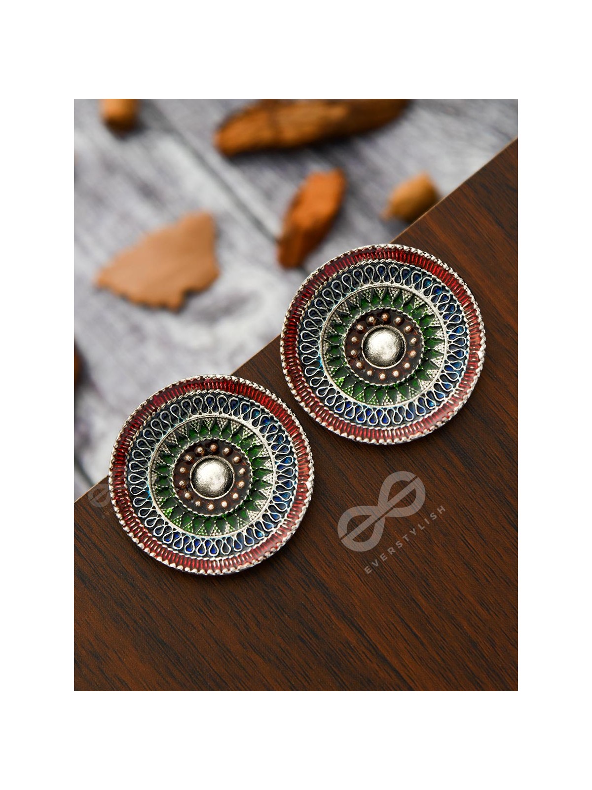 The Hypnotic Allure - Statement Meenakari Studs