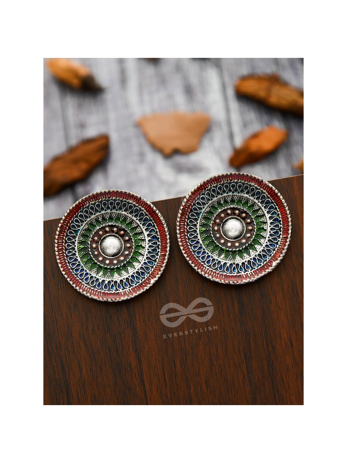The Hypnotic Allure - Statement Meenakari Studs