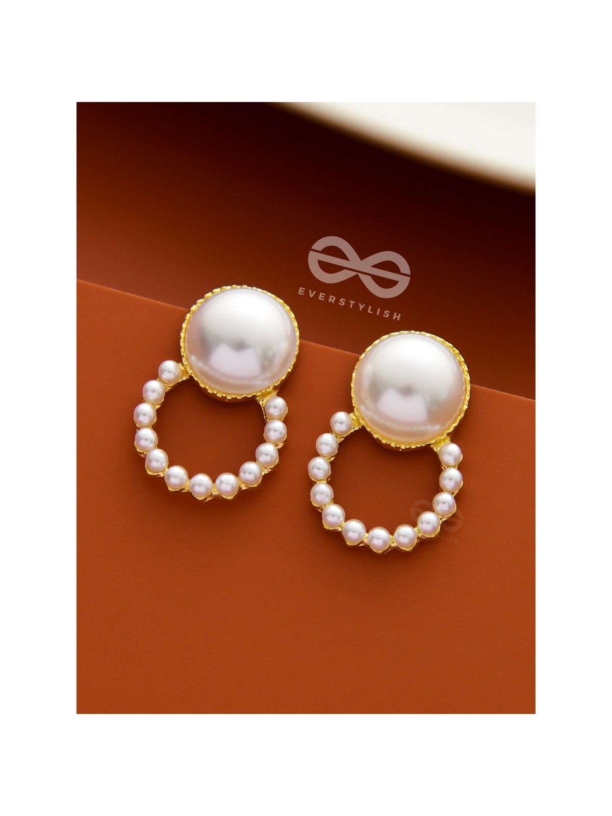The Pearls of Beauty - Golden Statement Stud Earrings