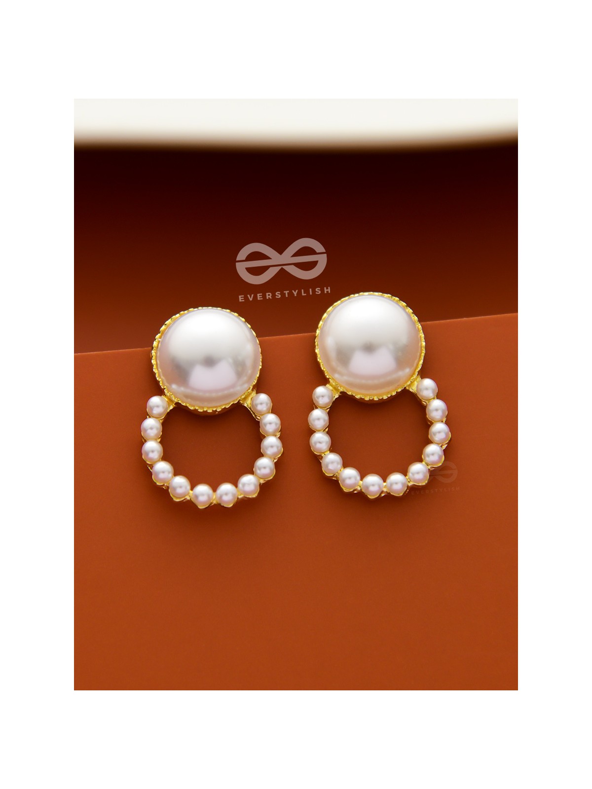 The Pearls of Beauty - Golden Statement Stud Earrings