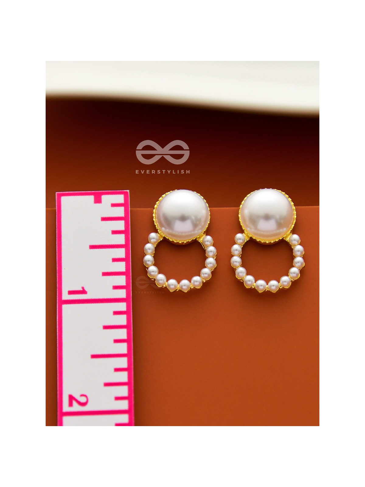 The Pearls of Beauty - Golden Statement Stud Earrings
