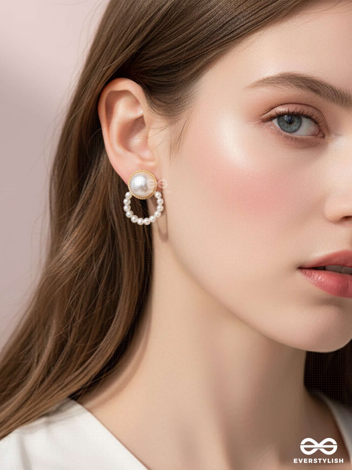 The Pearls of Beauty - Golden Statement Stud Earrings